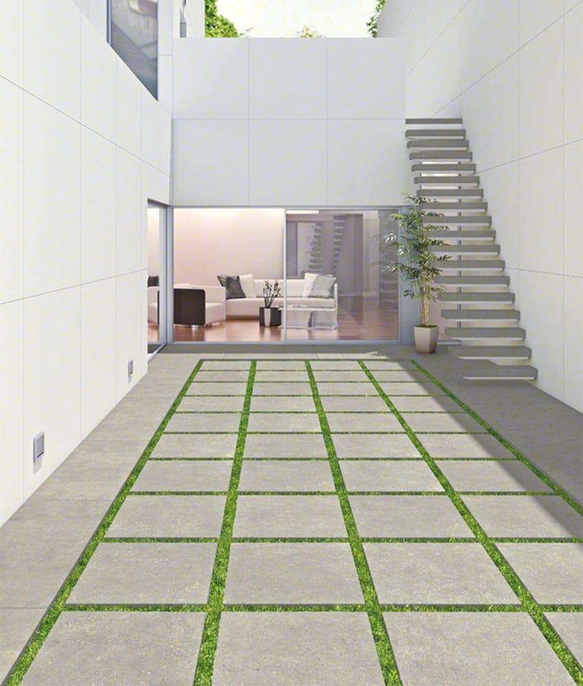 Dalle sur plot Carrelage antidérapant effet pierre 60x60 cm NASSAU XTRA Grafito R11 ep.2cm - 0.72m² - As de Carreaux