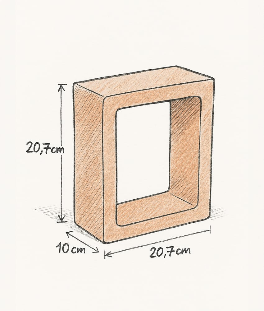 Claustra LUMINA CUBE 0 SAND 20,7x20,7 cm