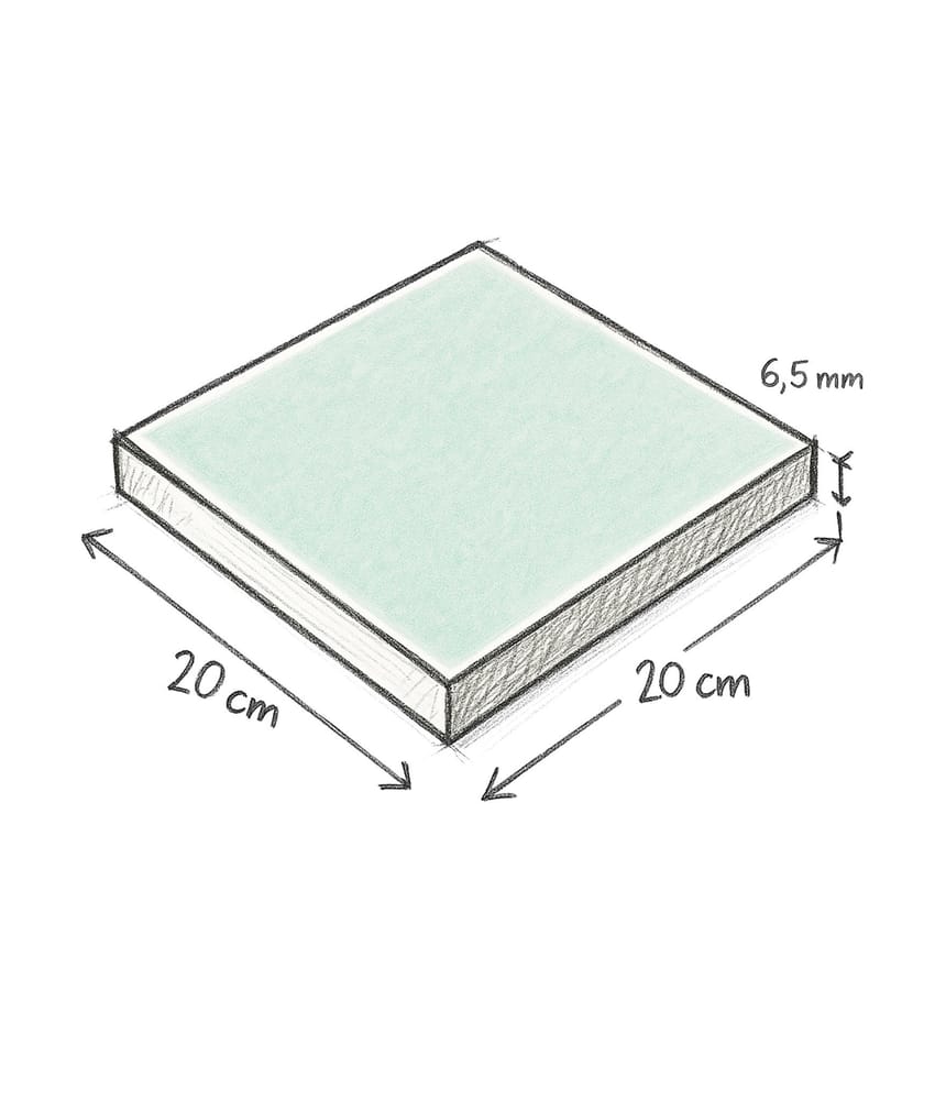 Carrelage couleur Carrelage uni 20x20 cm vert opaline brillant TUNDRA - 1.4m² - As de Carreaux