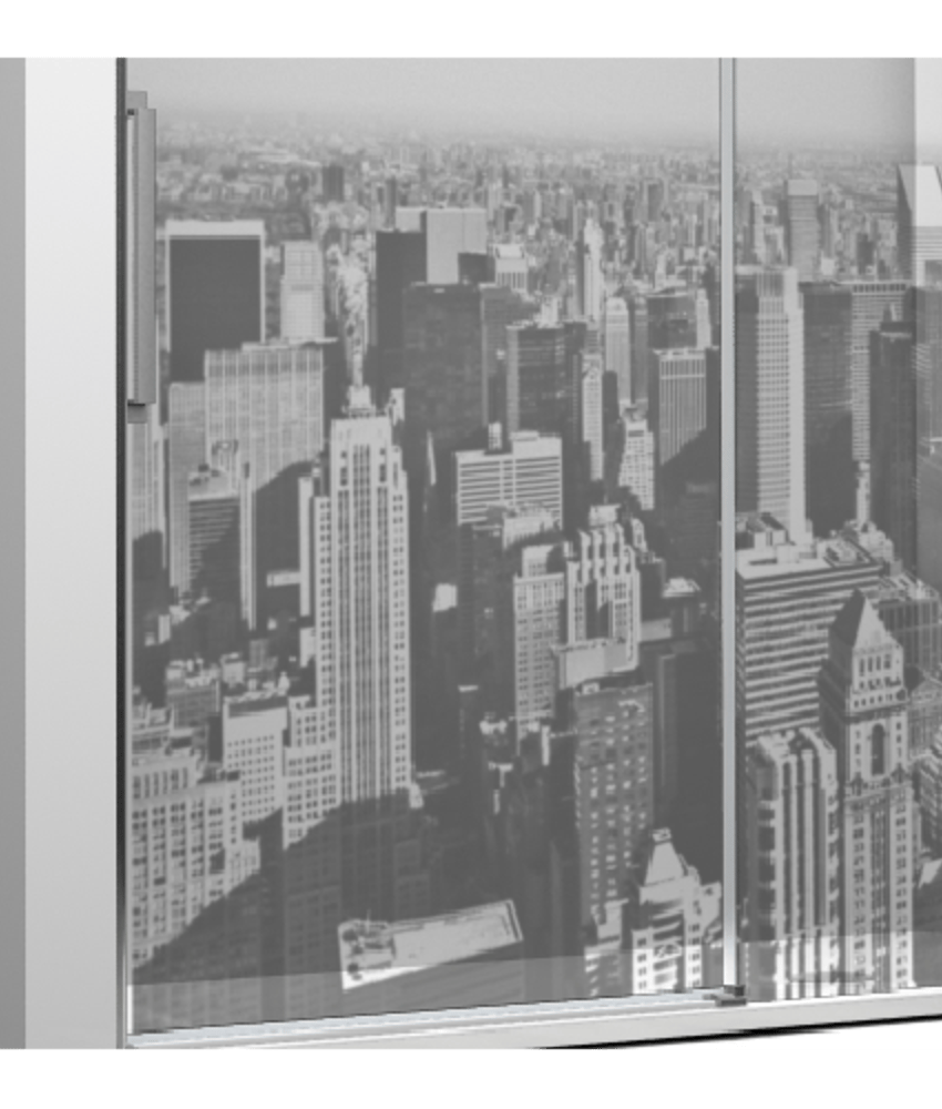 Parois de douche frontal 1 parois fixe + 1 coulissante - Manhattan