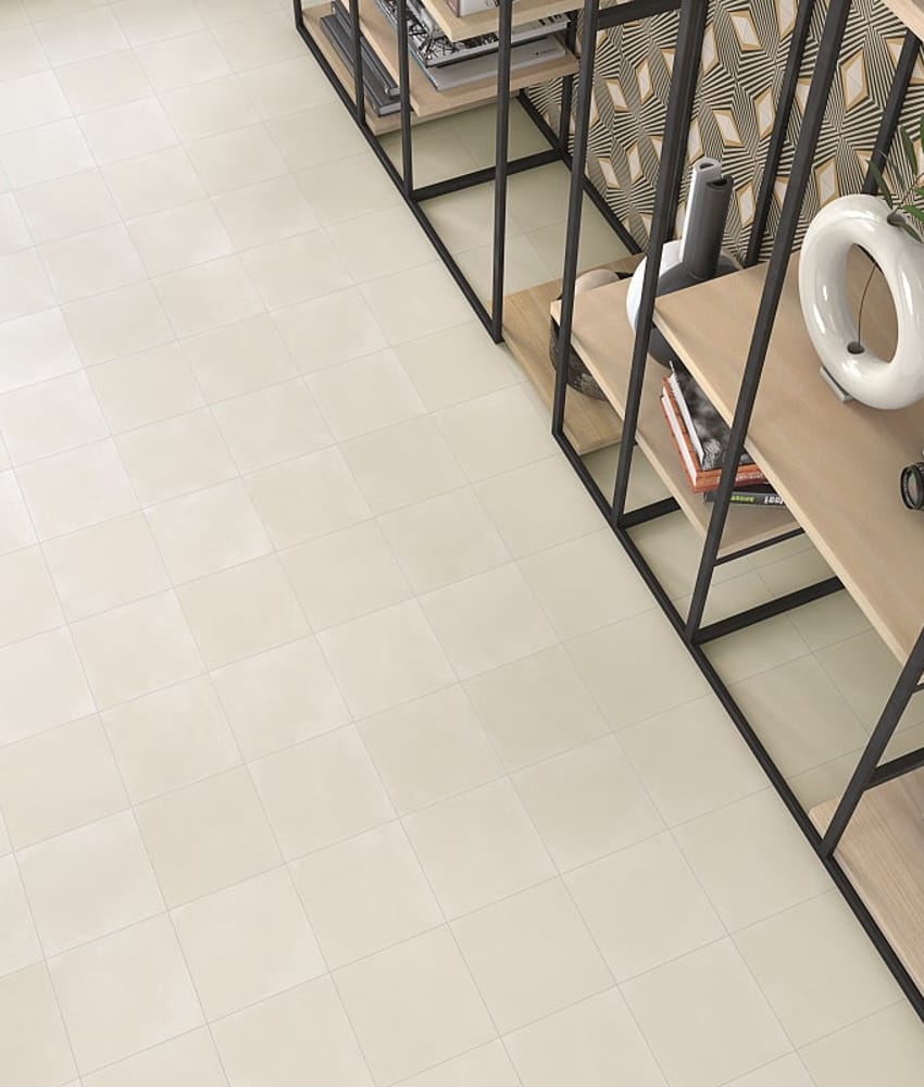 Carrelage uni SIOUX BLANC 15x15 cm Rectifié - 1m²