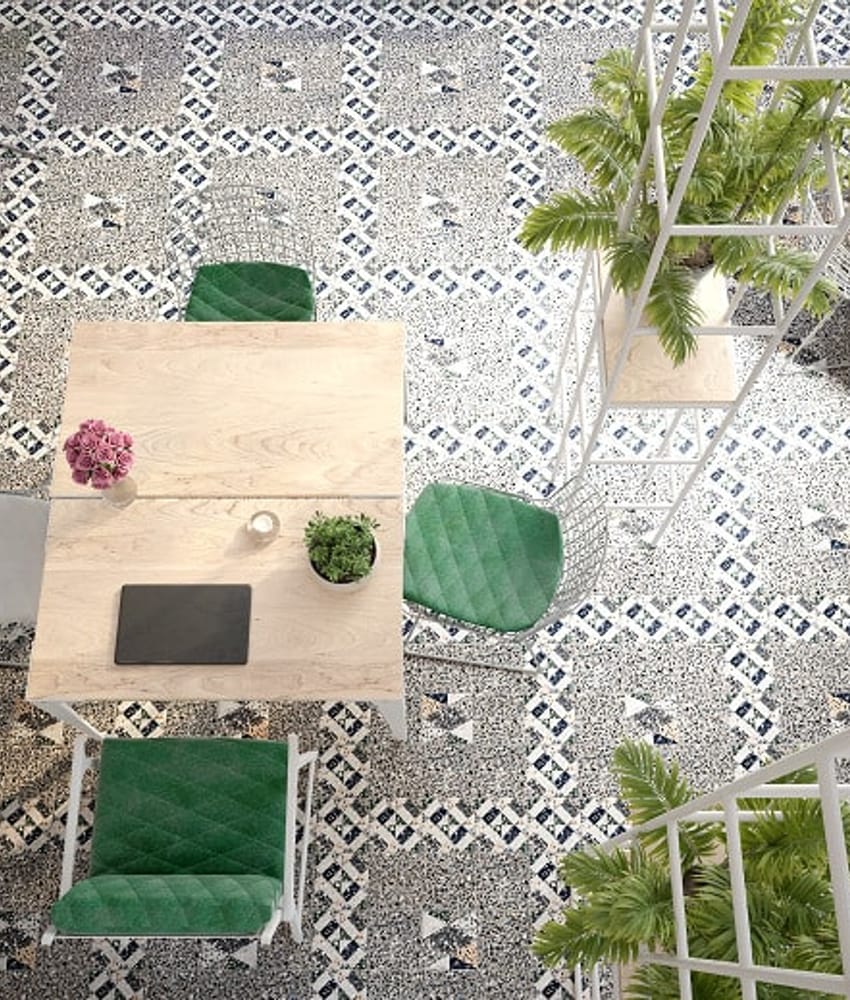 Carrelage à motif effet terrazzo 20x20 cm TULSA DECOR 3 - 1 m²