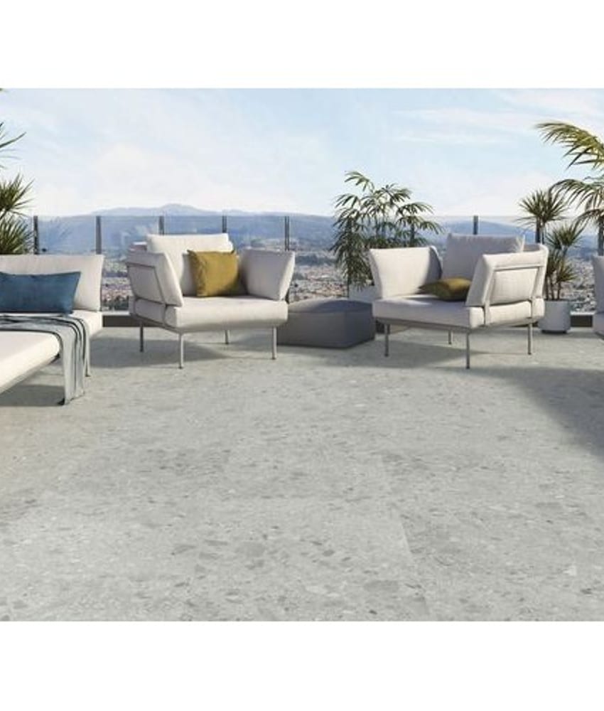 Plinthe pour carrelage gris imitation pierre 10x60cm HANNOVER STEEL NATURAL - 15 unités