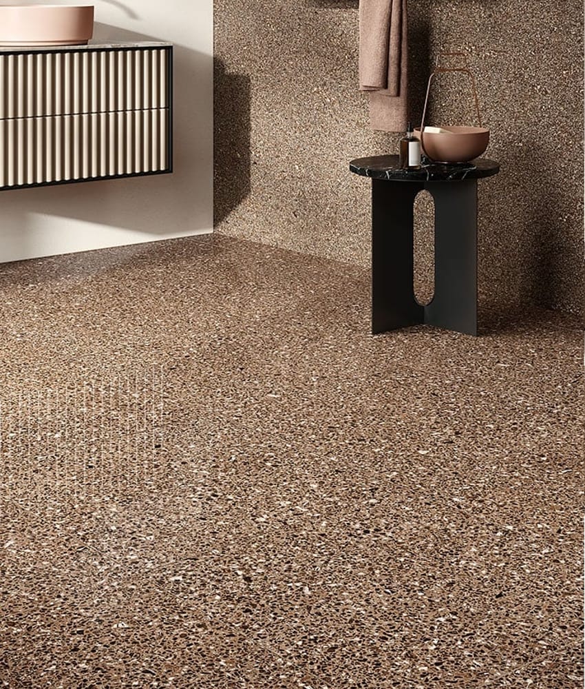 Carrelage grès cérame effet pierre ALBURY BROWN 75X75 - 1,12m²