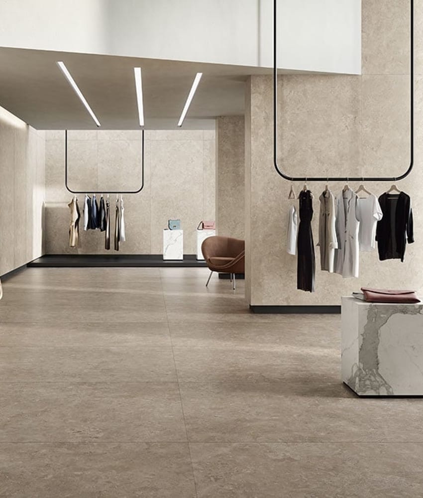 Carrelage grès cérame brillant effet pierre LAROCHE IVORY 60X120 - 1,44m²