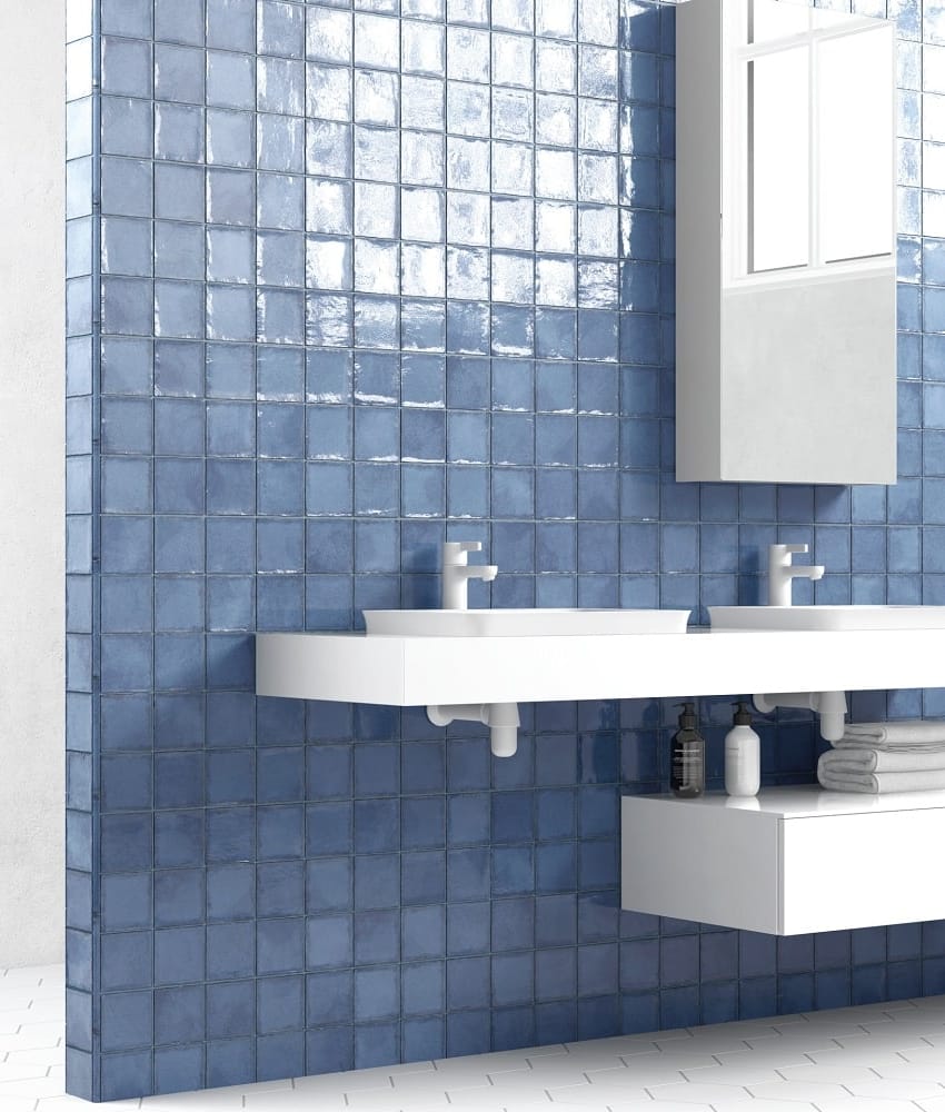 Faience zellige ALTEYA THISTLE BLUE 7,5X15- 0,5 M²