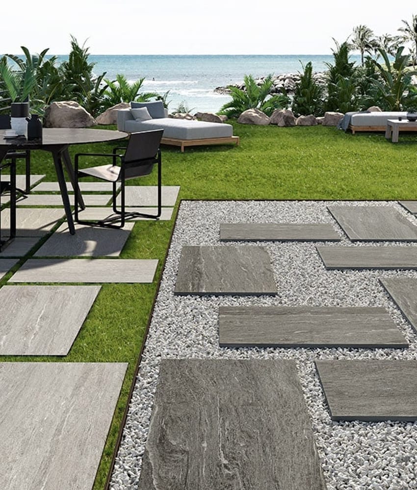 Carrelage grès cérame effet pierre DALLON LIGHT GREY ANTISLIP 60,4X90,6 - 0,54m²