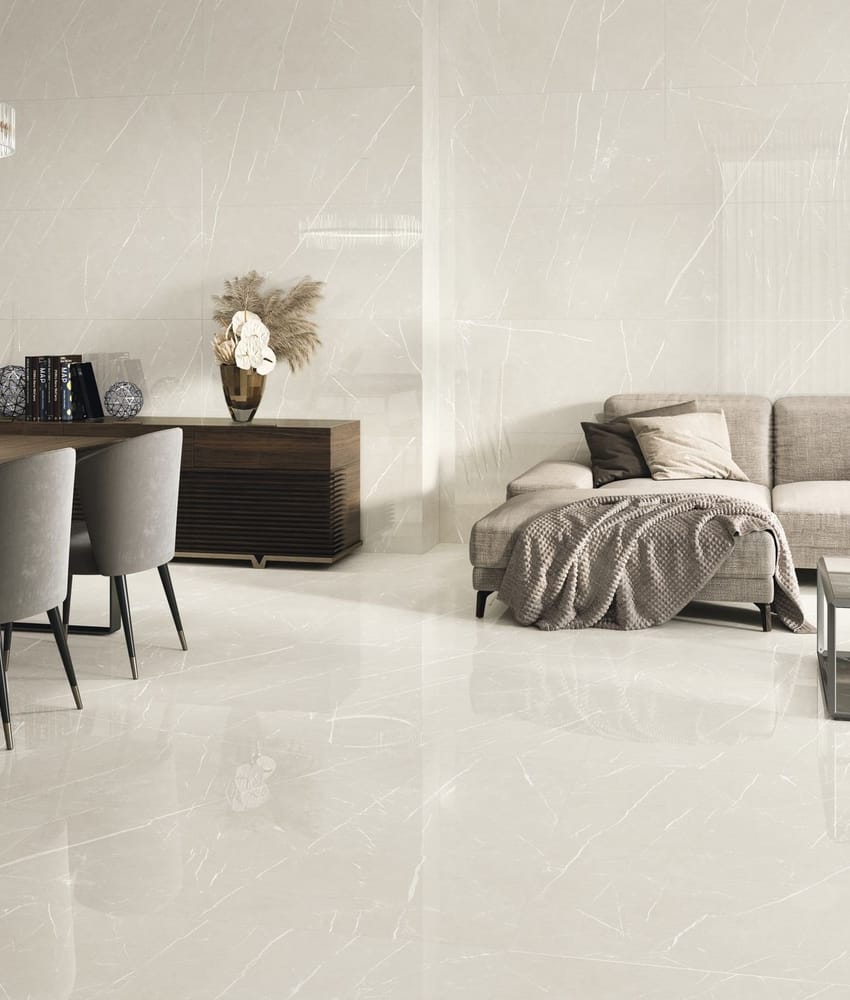 Carrelage imitation marbre ETERNEL CREAM PULIDO 120X120 - 1,44m²
