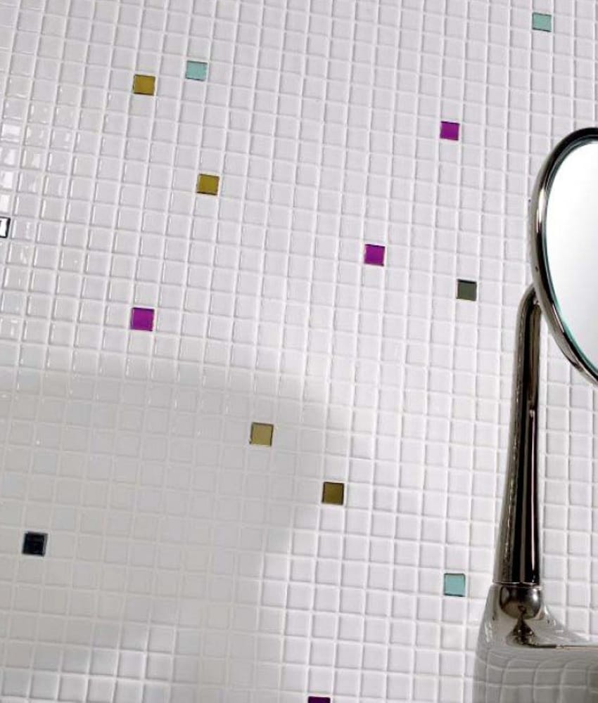 Emaux Lisa blanc 31x46.7 cm - Mosaïque piscine - As de Carreaux