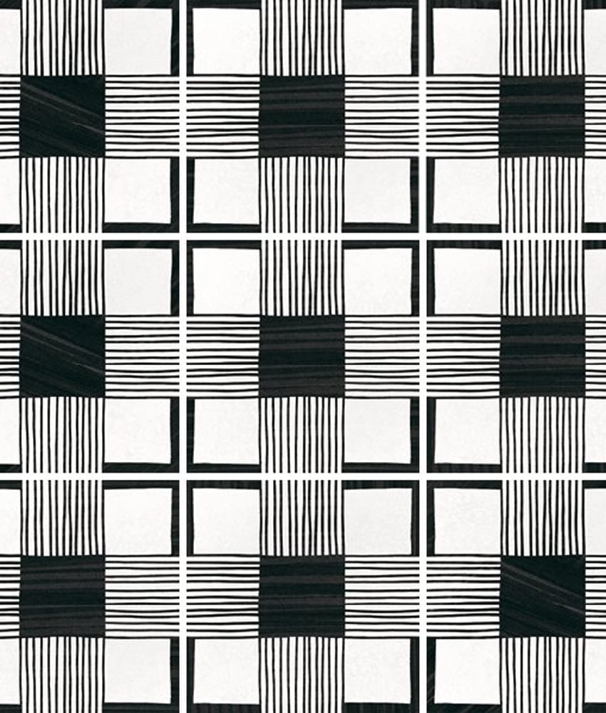 Carreaux de ciment imitation Carrelage imitation ciment 20x20 cm CAPRICE DECO CLOTH B&W 22124- 1m² - As de Carreaux