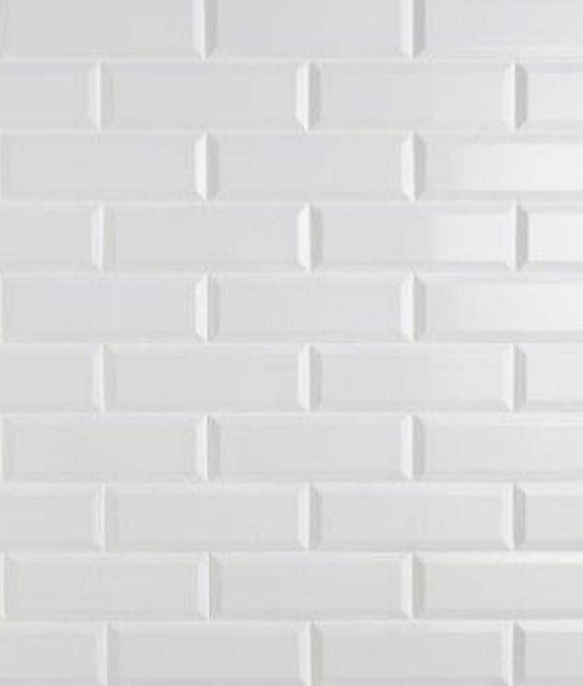 Carrelage uni blanc brillant moderne format rectangulaire 10x30 cm pour design intérieur contemporain