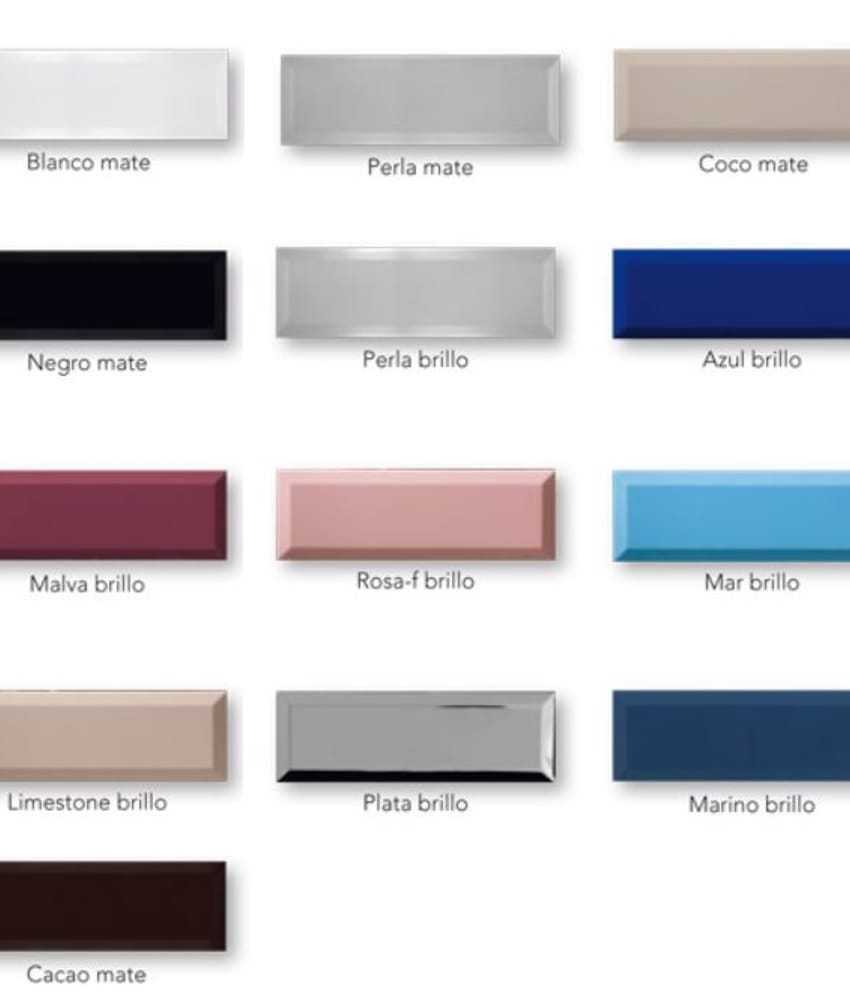 Carrelage uni blanc brillant et mat de dimensions 10x30 cm pour intérieur moderne