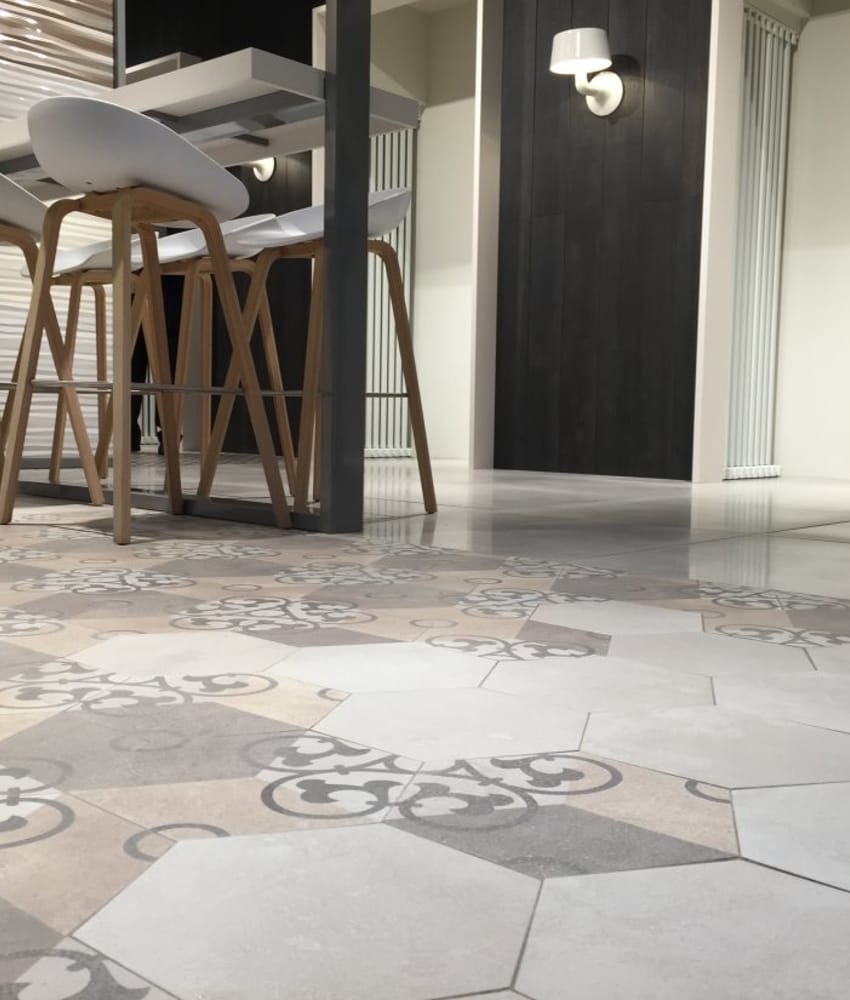 Tomettes, hexagones Carrelage hexagonal tomette blanche vieillie 23x26.6cm RIFT Blanche - 0.504m² - As de Carreaux