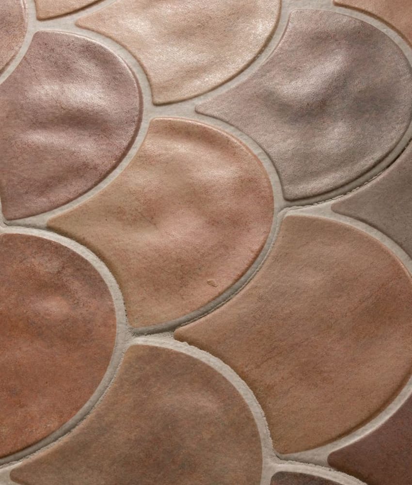 Faïence écaille Carreau écaille terre cuite 30x30 SCALE COTTO - 0.85m² - As de Carreaux