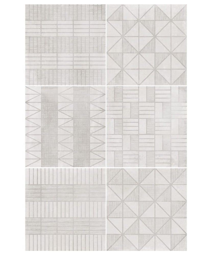 Carreaux de ciment imitation Carrelage imitation ciment décor blanc 20x20cm URBAN HANDMADE LIGHT 23536 - 1m² - As de Carreaux