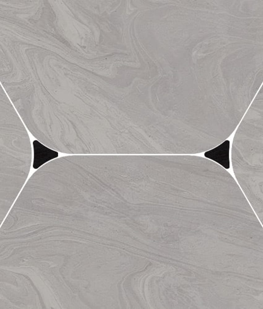 Carrelage hexagonal grand format imitation béton SPA PIET TAUPE 51'6X56'5 - 0,913 m²