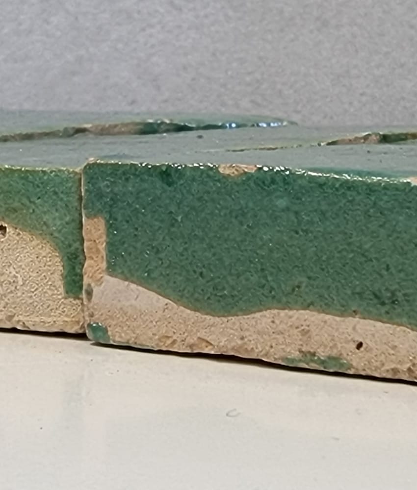 Véritable bejmat de fabrication artisanale VERT 4.5X14 - 0.56 m²