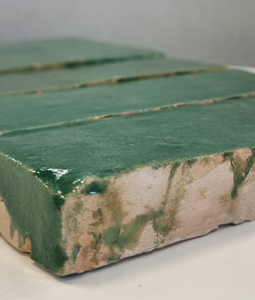 Véritable bejmat de fabrication artisanale VERT 4.5X14 - 0.56 m²