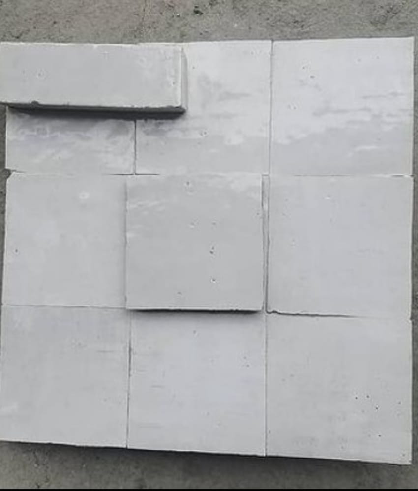 Véritable zellige de fabrication artisanale WHITE 10X10 - 1 m²