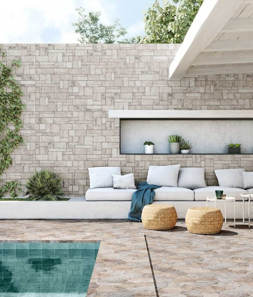 Carrelage antidérapant R12 effet pierre FORK FLAGSTONE - 44X66 - 0,87 m²