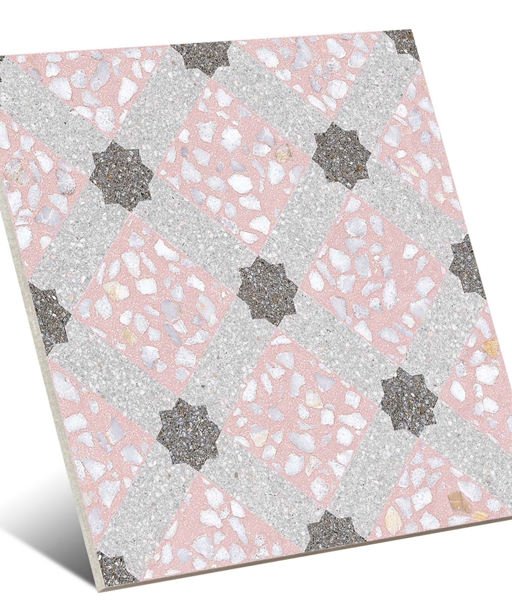 Imitation ciment antidérapant Carrelage imitation ciment 30x30 cm Mancini Rosa anti-dérapant R10 - 0.99m² - As de Carreaux