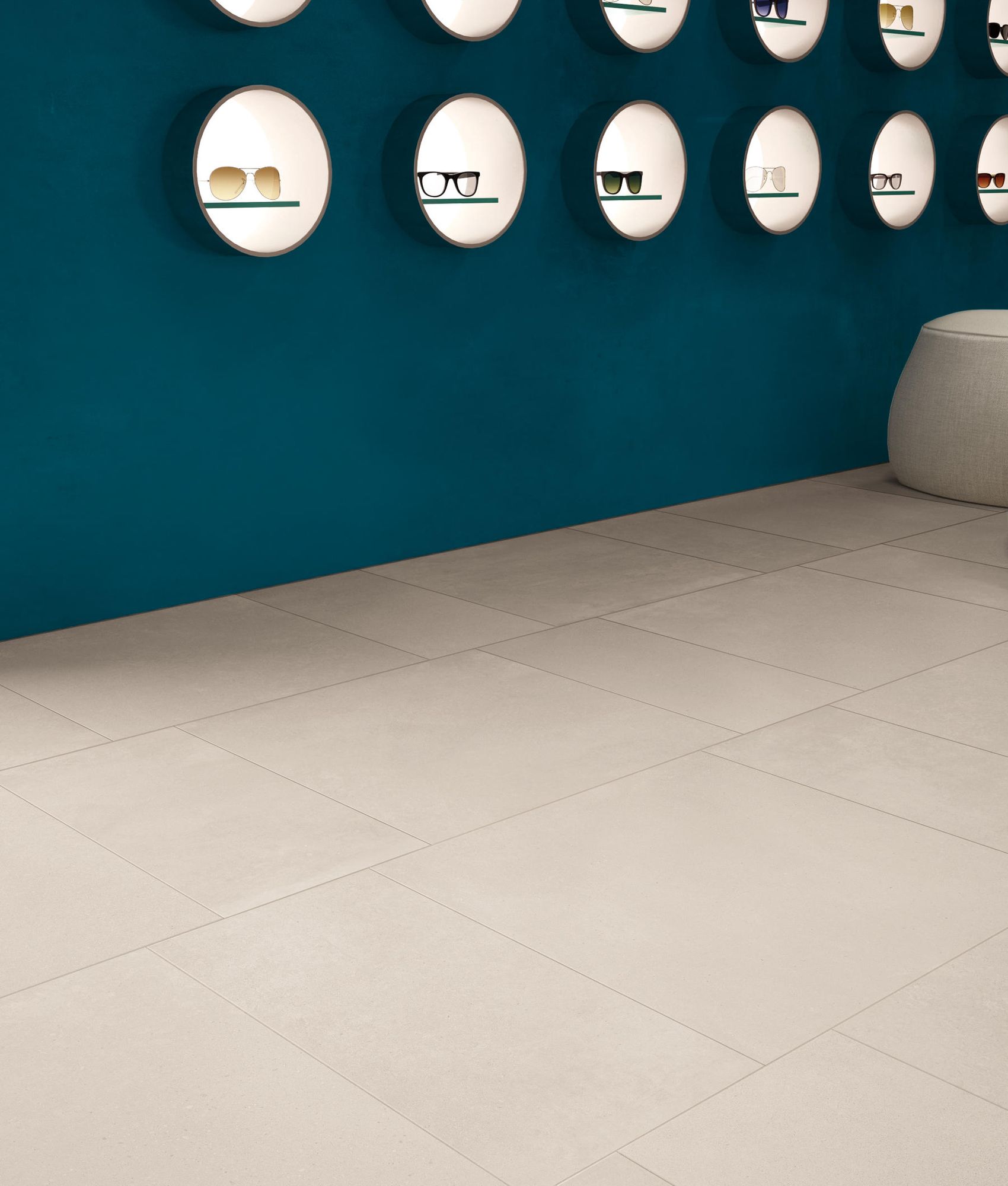 Carrelage imitation ciment MANISE IVORY R10 - 60X120 - 1,44 m²