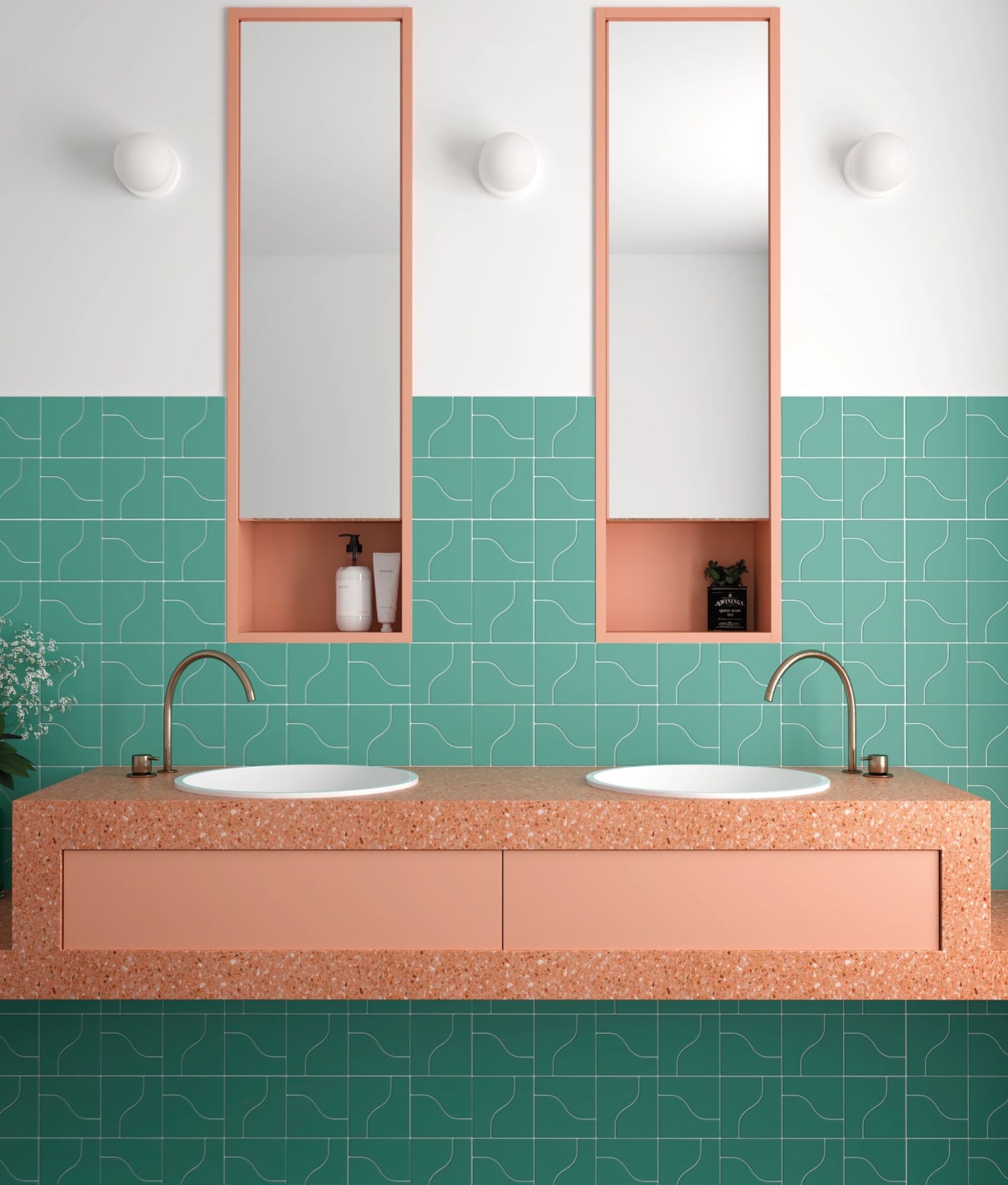 Faience pâte blanche effet vague CANNE PAON MATT - 8,3X12 - 0,48 m²