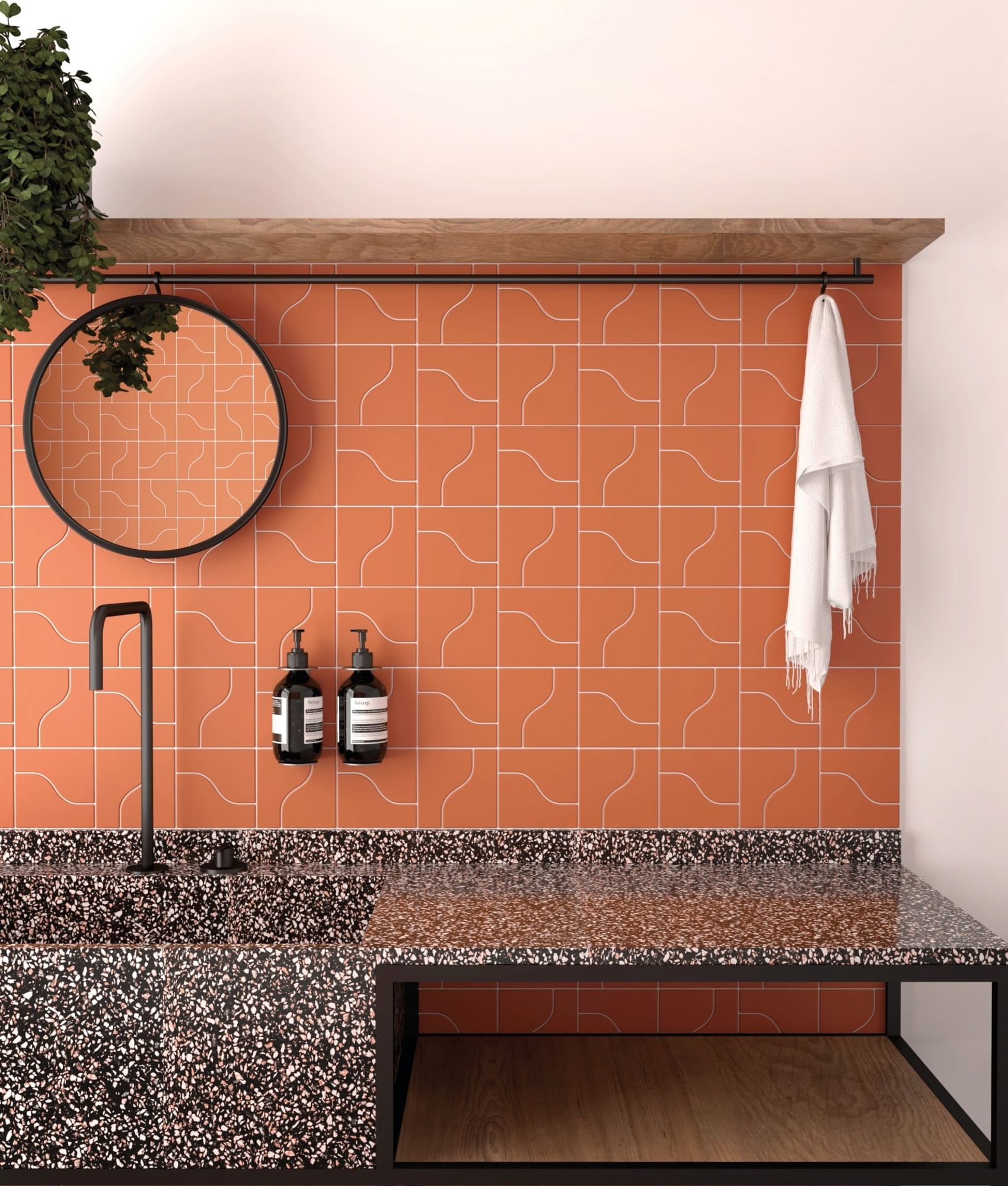 Faience pâte blanche effet vague CANNE SUNSET - 8,3X12 - 0,48 m²