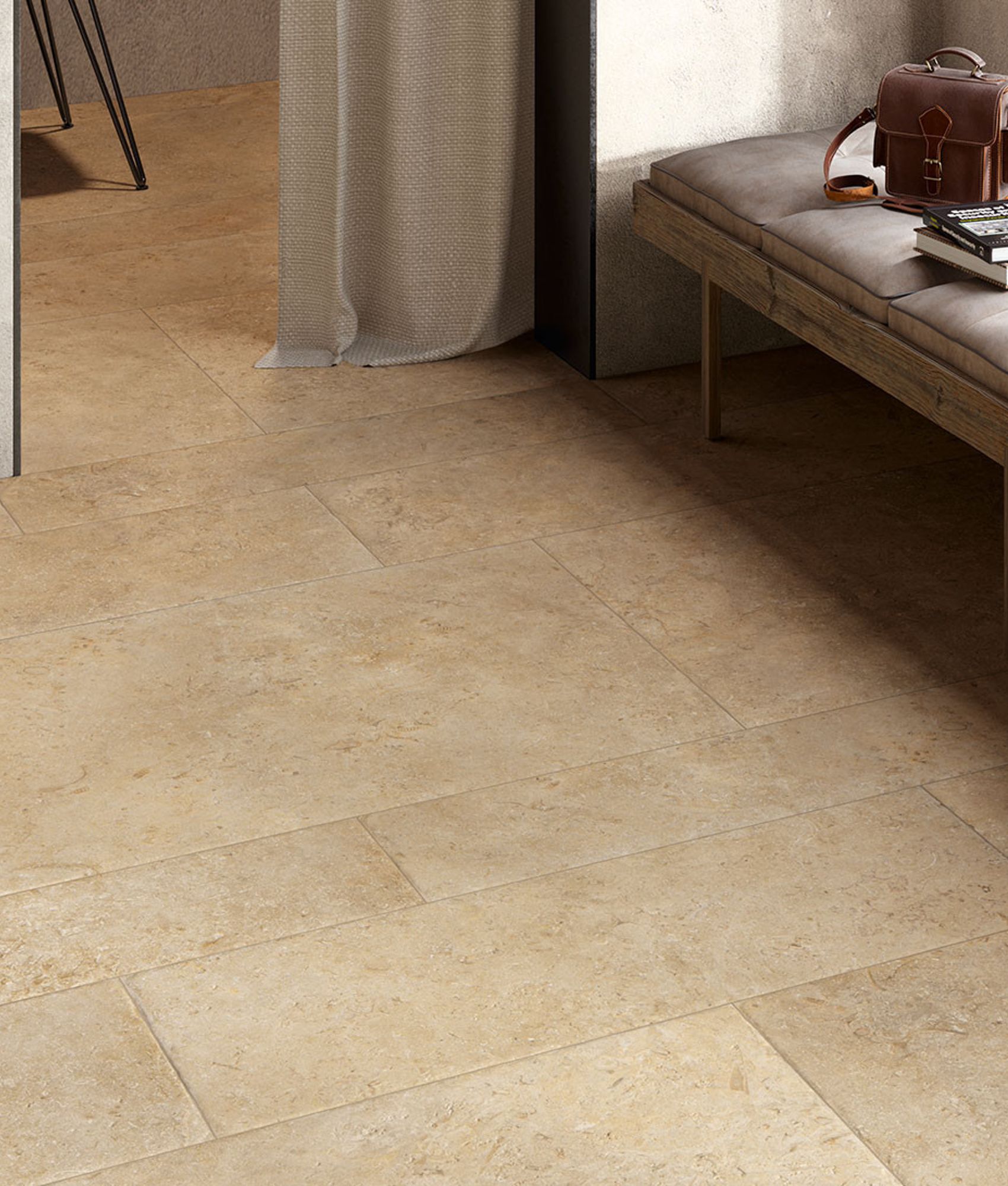 Carrelage grès cérame rectifié effet pierre de Jérusalem GOLDCOAST GOLD 60,4X60,4 - 1,46m²