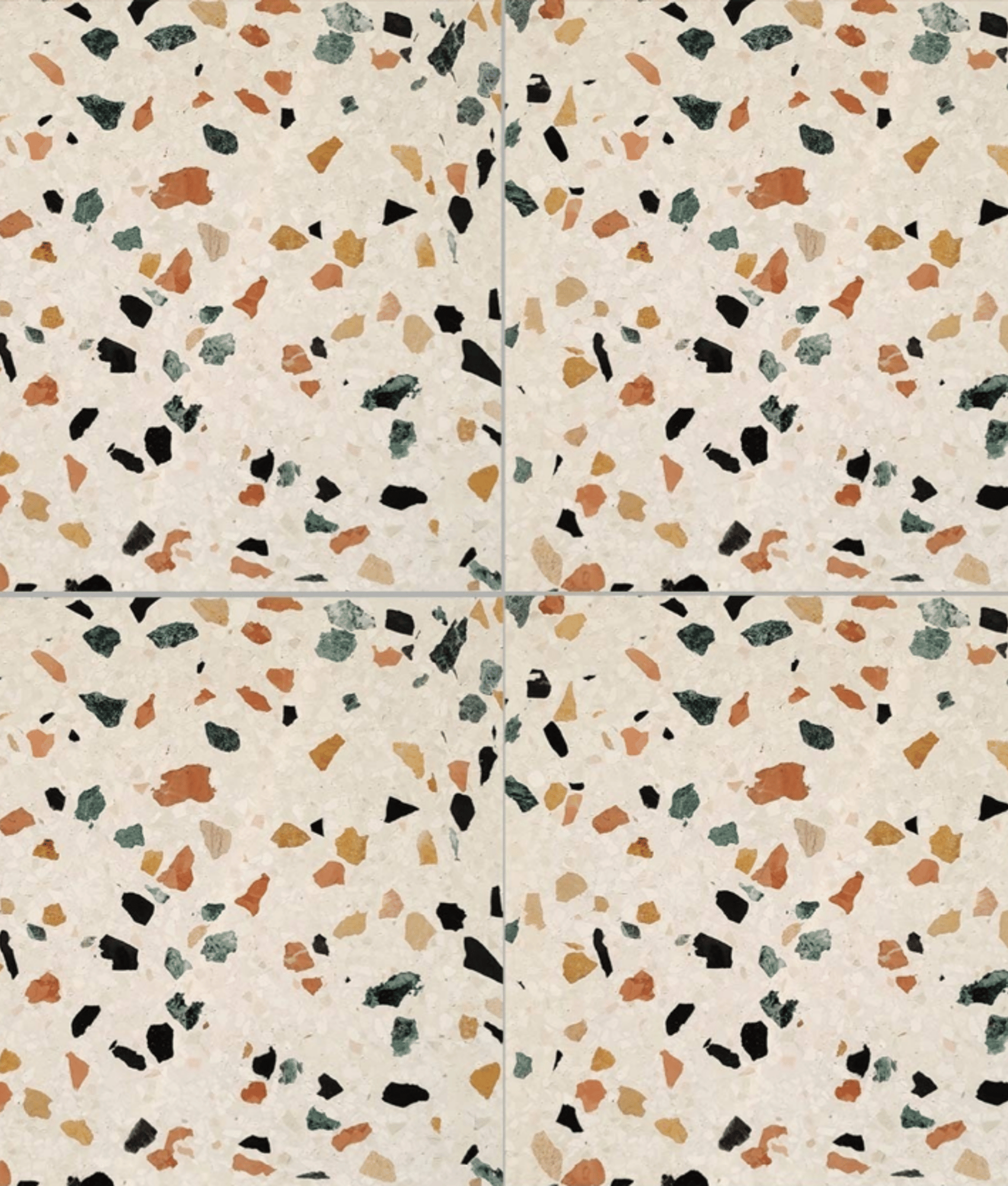 Carrelage Terrazzo Véritable MERRION PPG30 Mat 40x40 cm Intérieur Extérieur Blanc