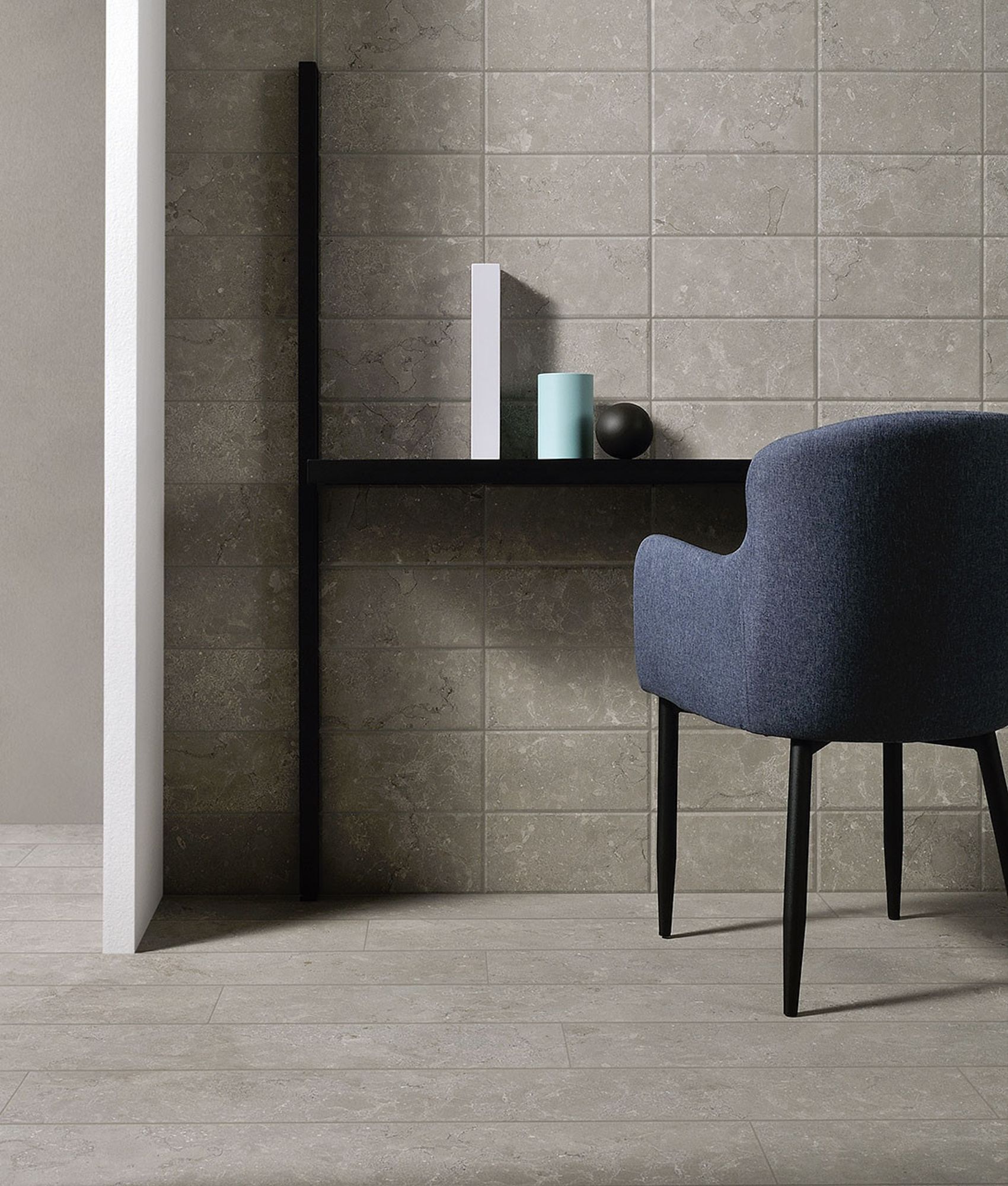 Carrelage grès cérame effet pierre LAROCHE LIGHT GREY 60X120 - 1,44m²