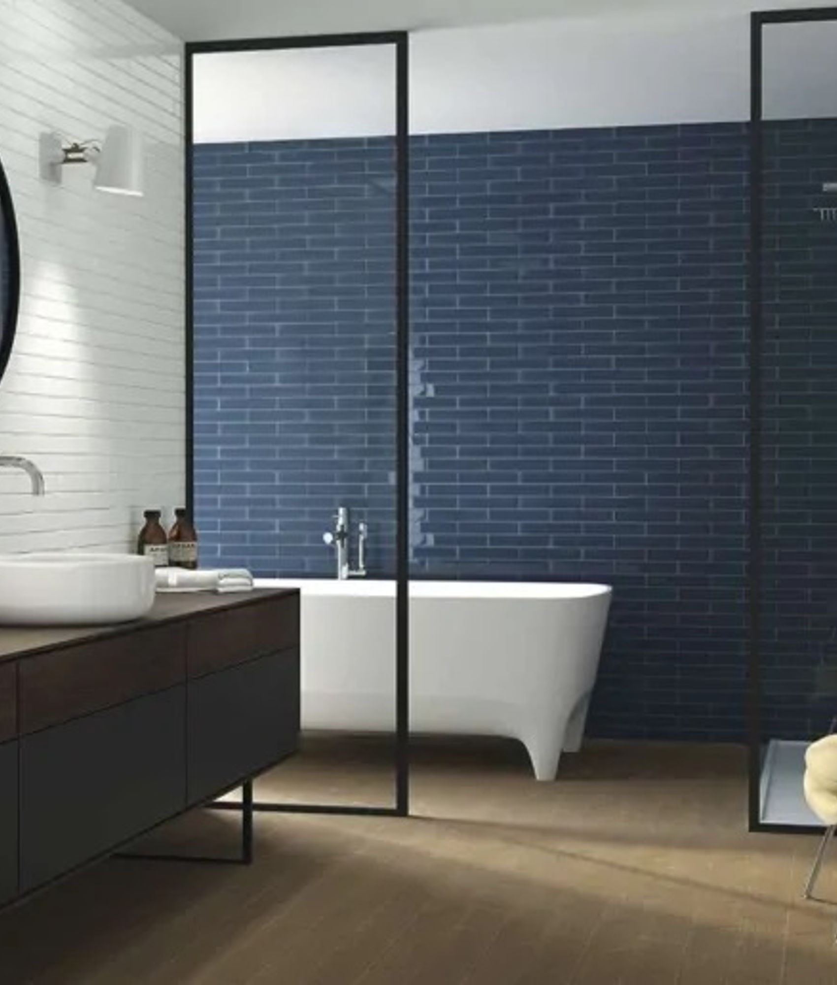 FARROW Norfolk blue glossy - 5X25 - 1 m²