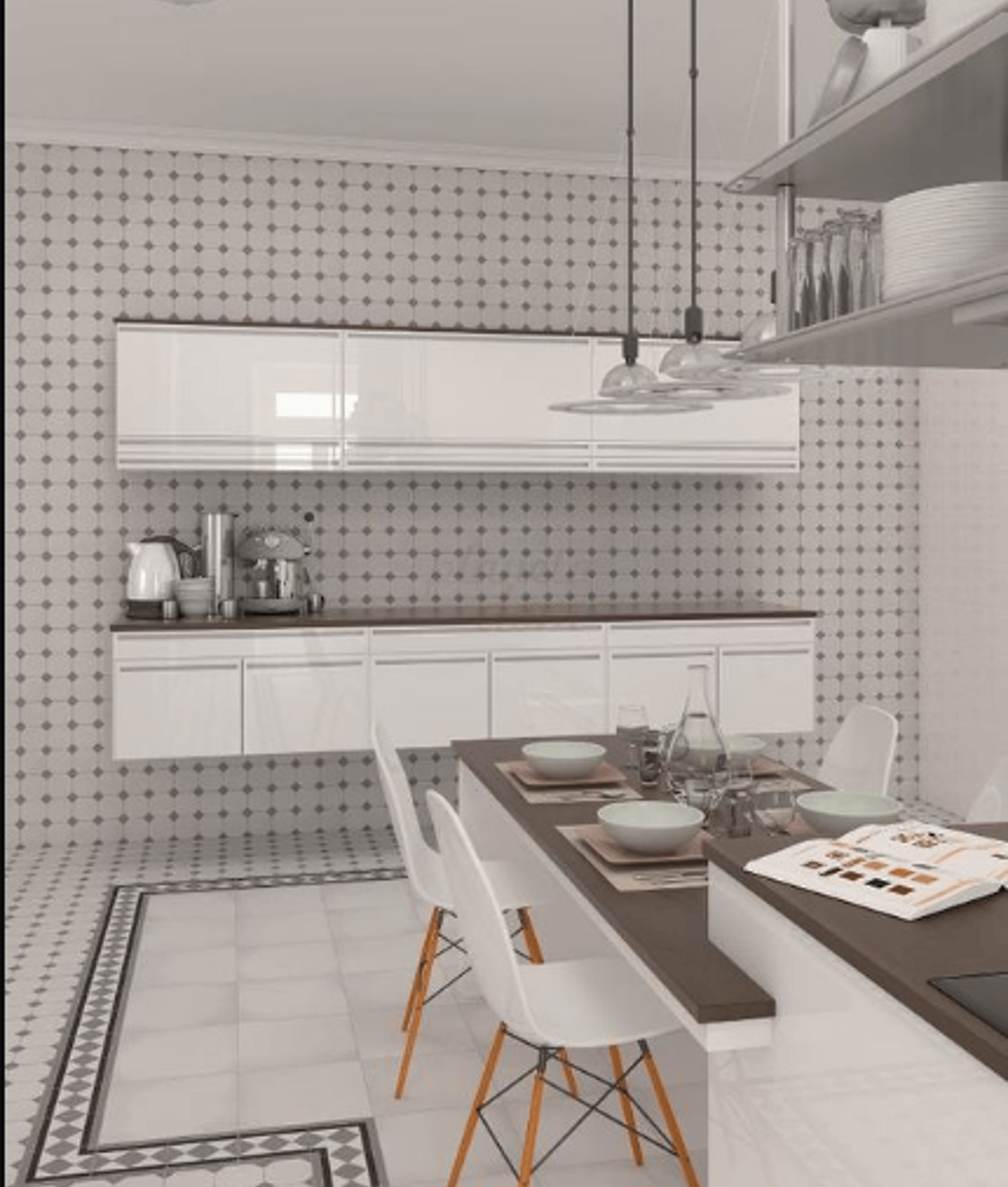 Carrelage damier Carrelage blanc vieilli 31.6x31.6 BARNET Blanco - 1m² - As de Carreaux