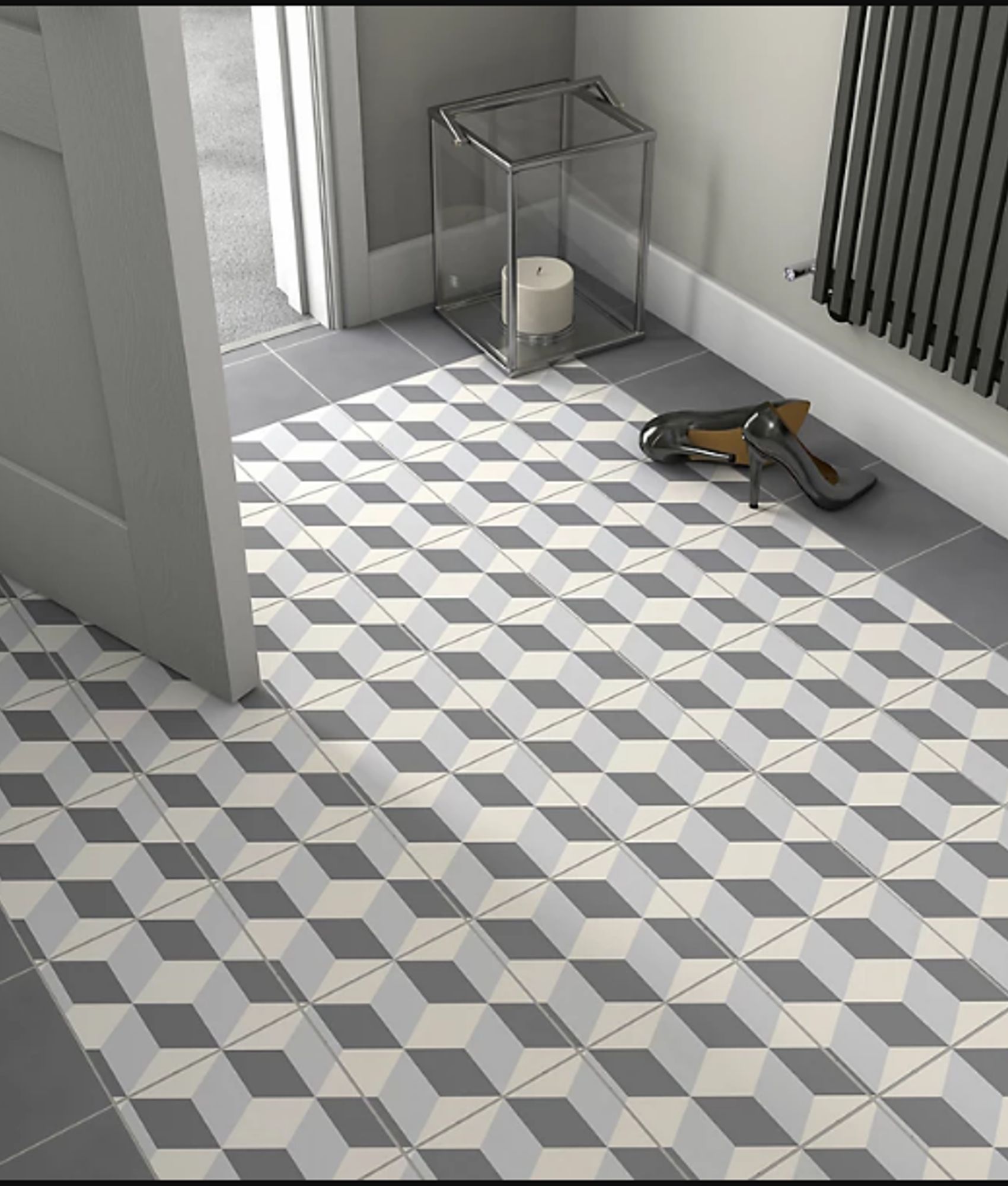 Carrelage Grès Cérame Imitation Ciment Cube Géométrique CAPRICE PROVENCE Mat Intérieur Extérieur R9 20x20 cm