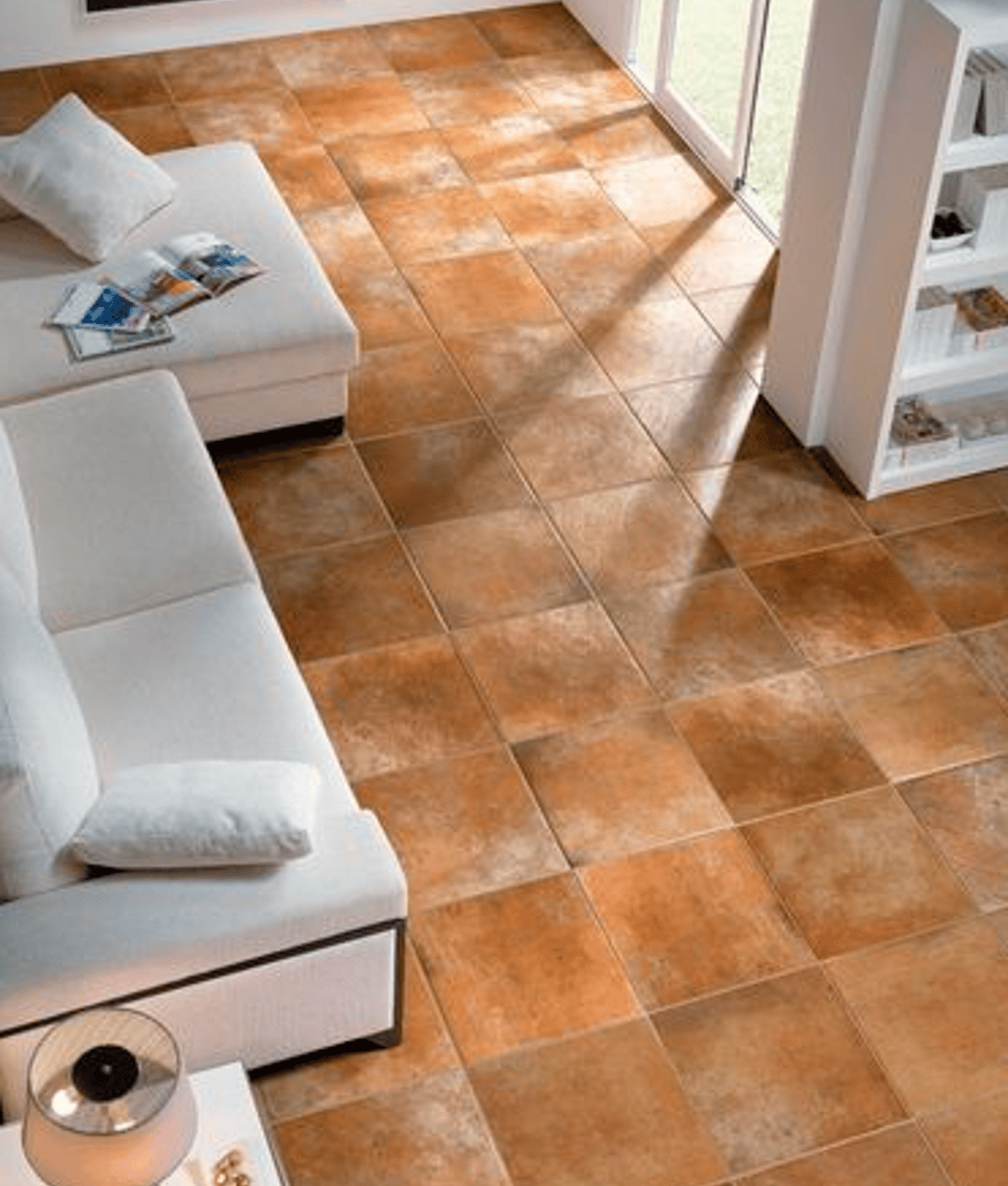 Moderne & grand format Carrelage beige orangé mat 60x60cm LAVERTON NATURAL - 1.08m² - As de Carreaux