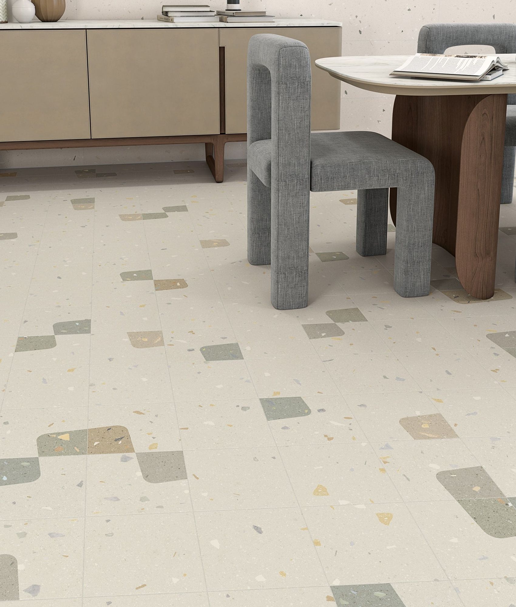 Carrelage effet terrazzo COMINO BARCHETTO MULTICOLOR - 20X20 - 1 m²