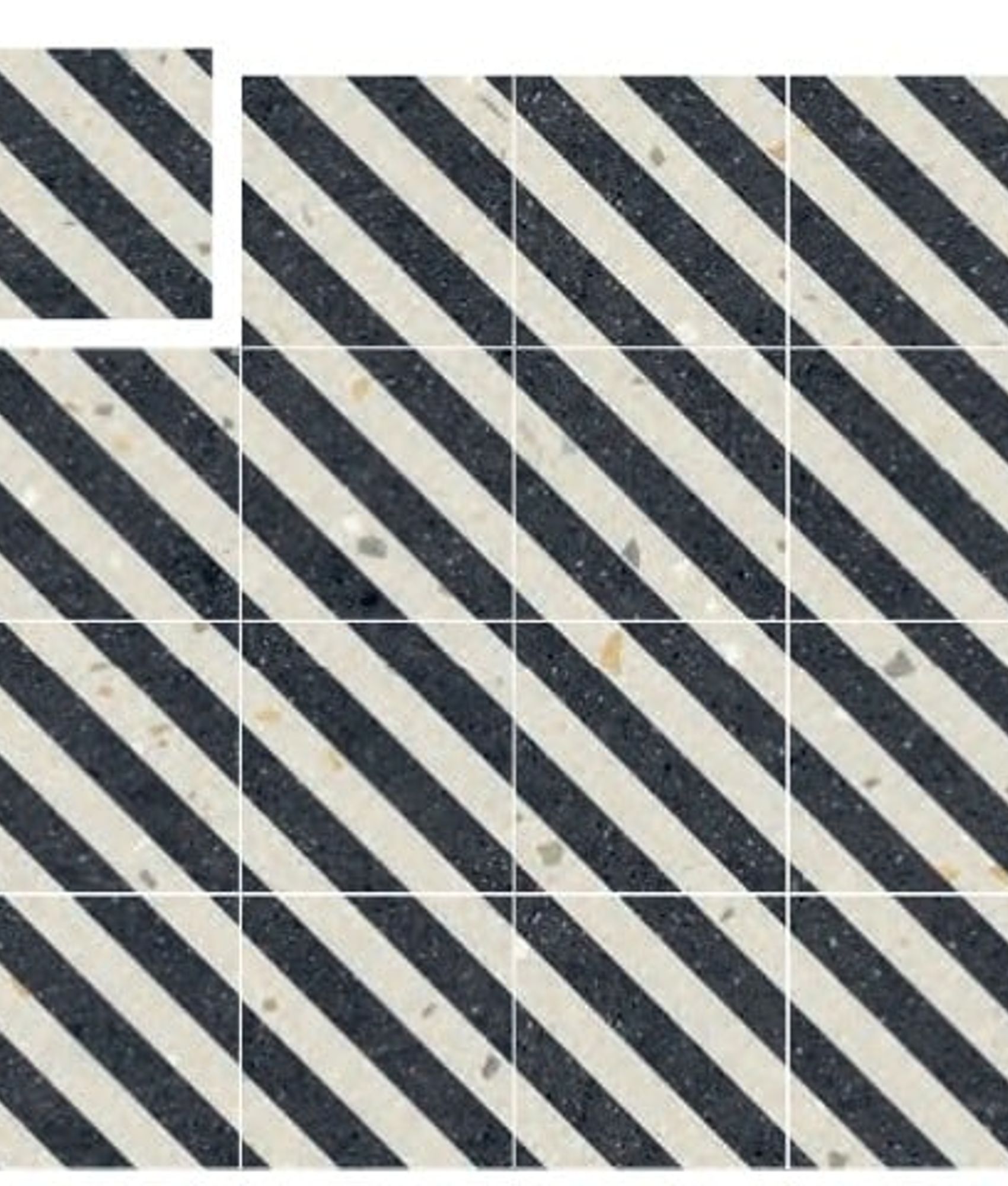 Carrelage effet terrazzo COMINO PASTERIA GRAFITO - 20X20 - 1 m²