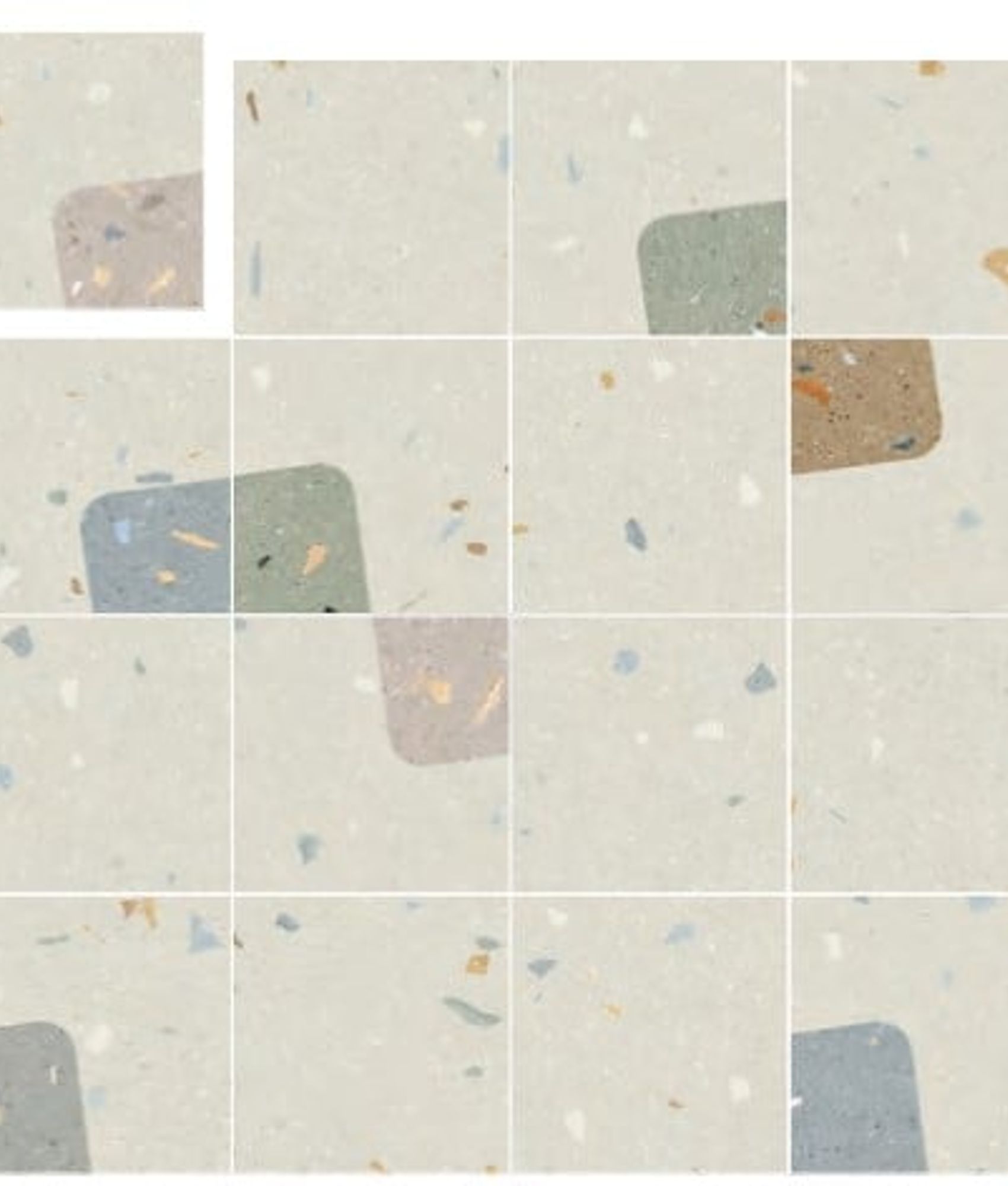 Carrelage effet terrazzo COMINO BARCHETTO MULTICOLOR - 20X20 - 1 m²