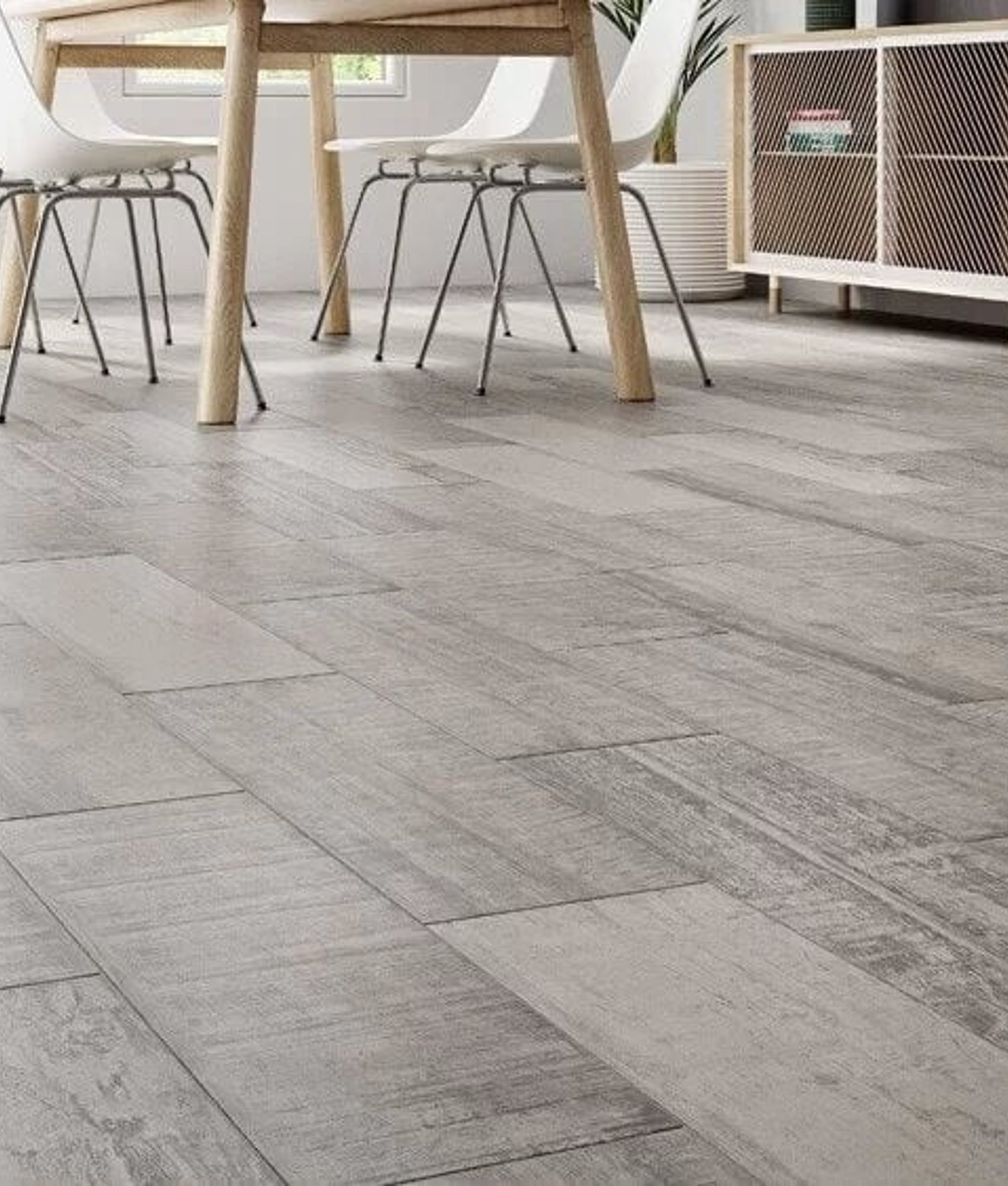 Imitation bois antidérapant Carrelage extérieur effet vieilli ORIGEN GRIS R12 - 20.2x66.2CM - 1.20 m² - As de Carreaux