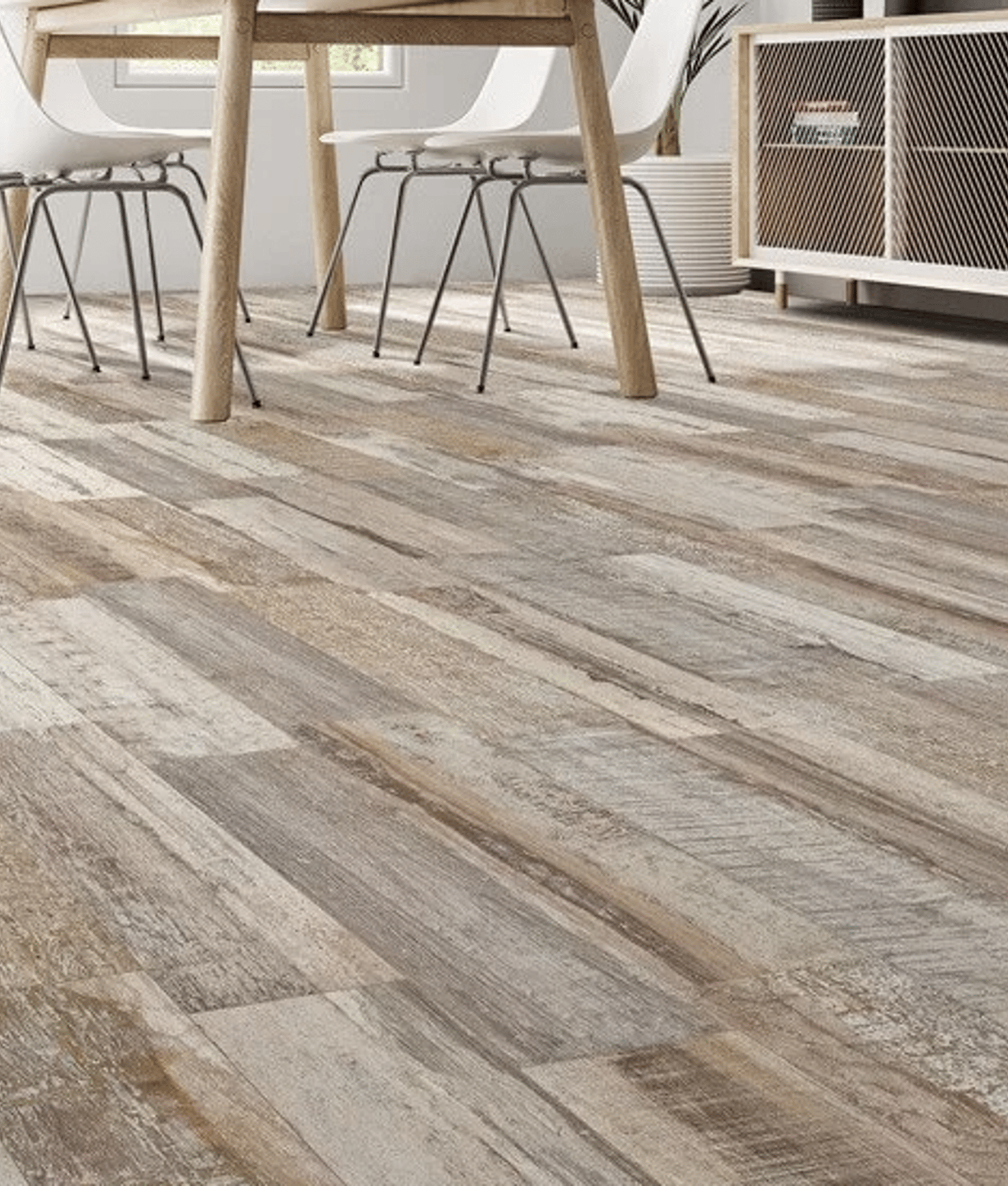 Carrelage extérieur effet vieilli ORIGEN MIEL R12 - 20.2x66.2CM - 1.20 m²