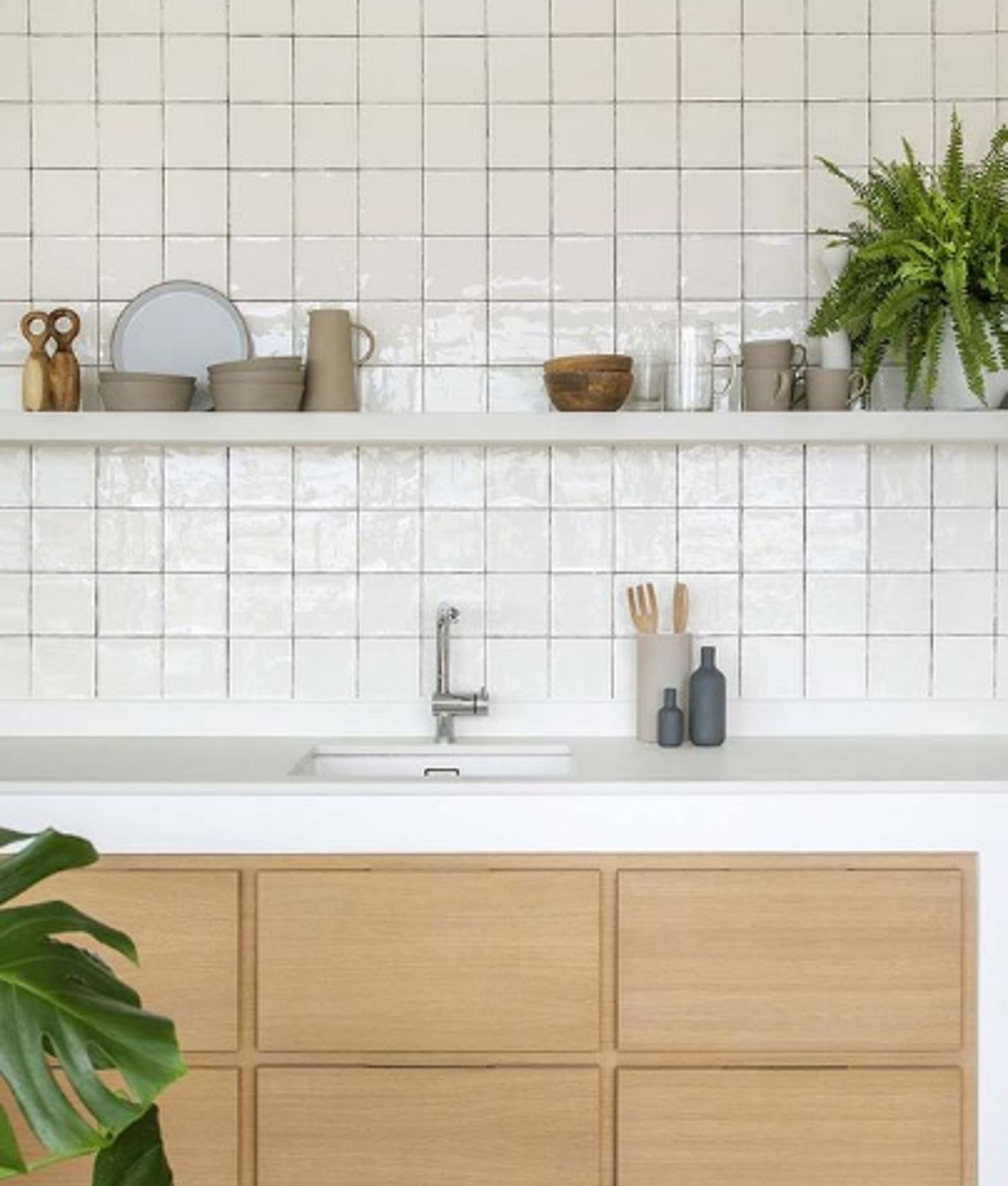 Carrelage couleur Carrelage uni 20x20 cm blanc brillant TALCO - 1.4m² - As de Carreaux