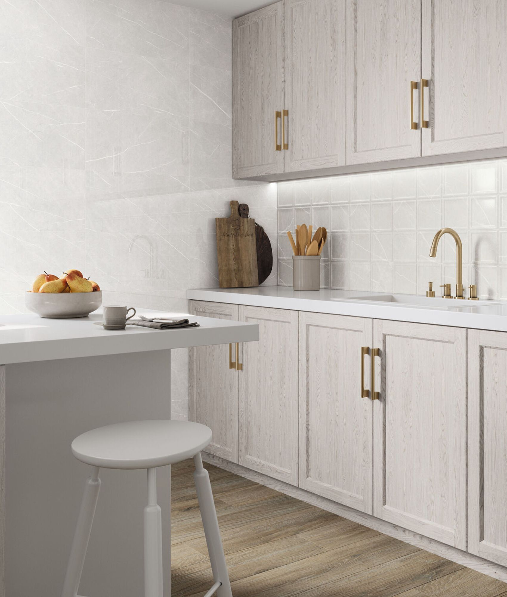 Carrelage imitation marbre ETERNEL PEARL 33,3X100 - 1,33m²