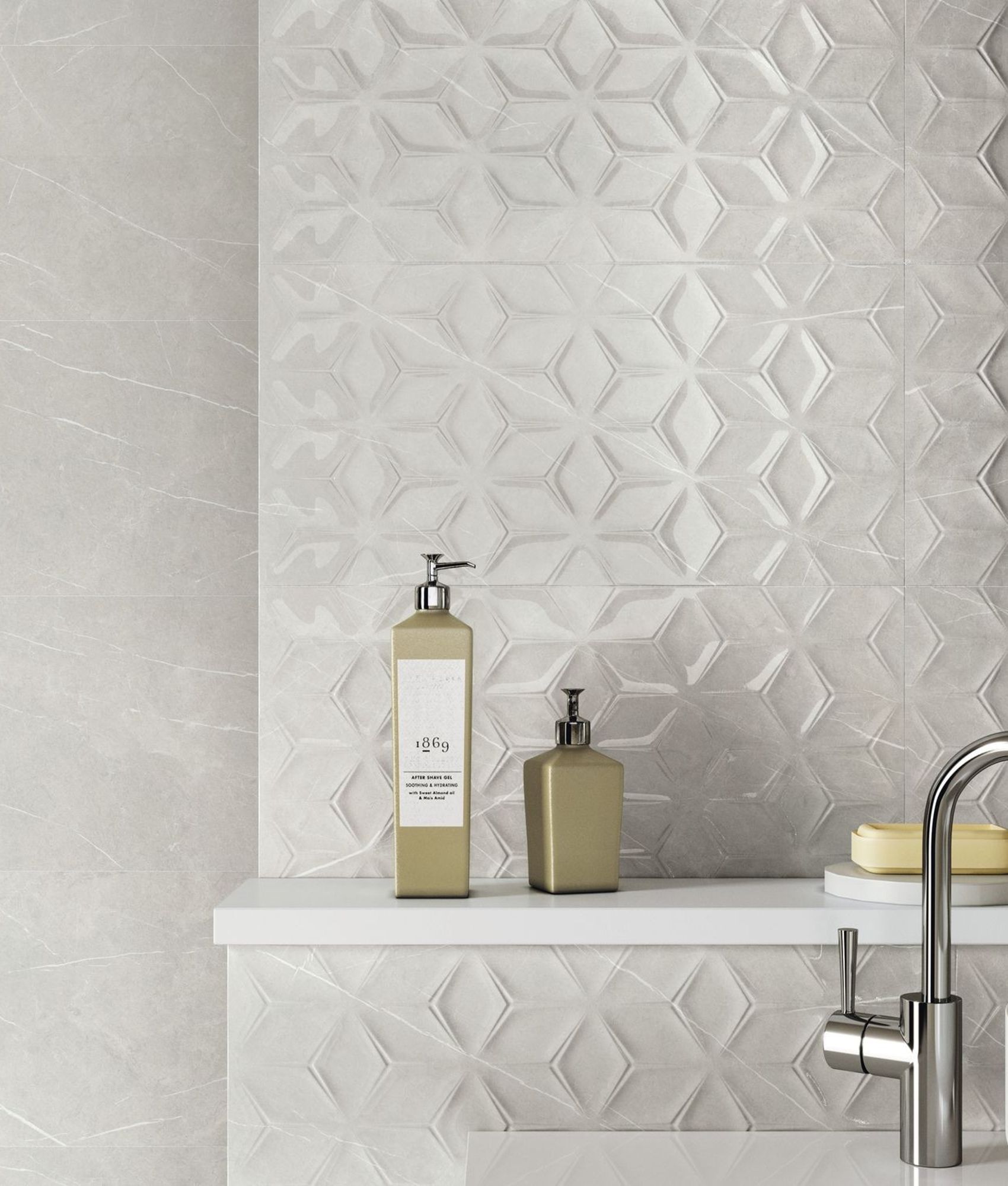 Carrelage imitation marbre ETERNEL PEARL 33,3X100 - 1,33m²