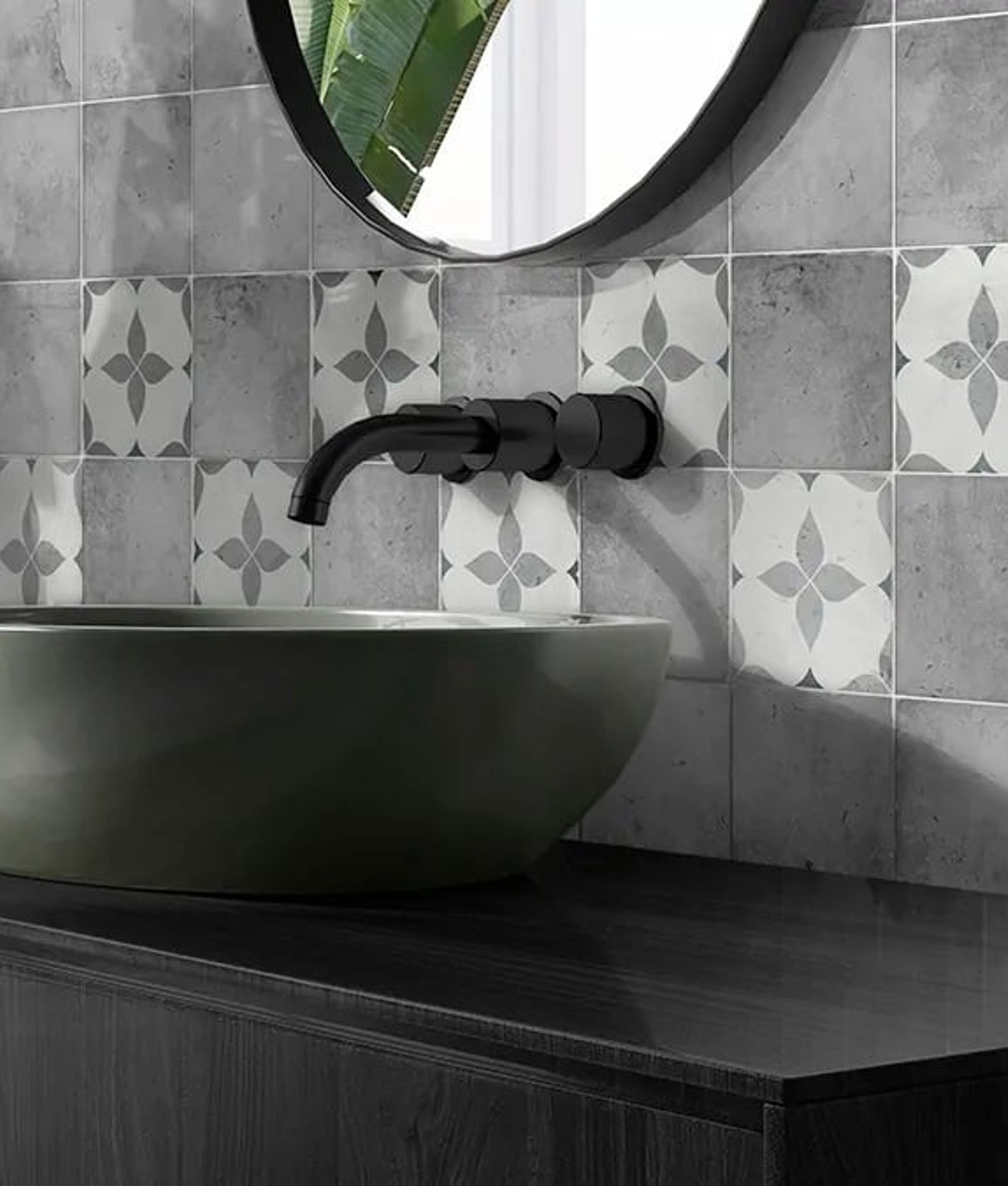 Carrelage imitation ciment ANTIC DECO OPAL - 15x15 - 0,99 m²