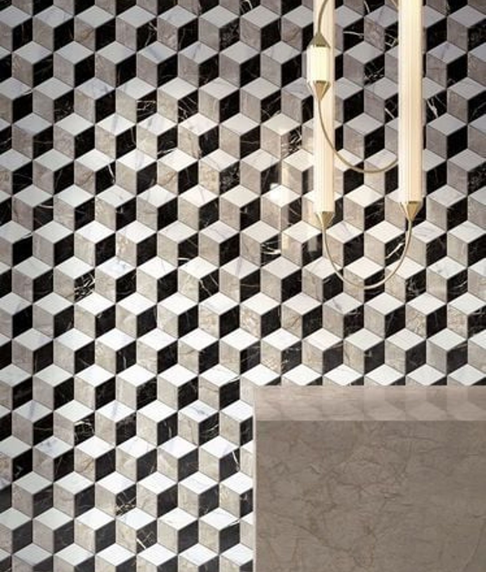 Carrelage effet marbre grand format ELEMENTS LUX SILVER - 120X120 - 1,44 m²