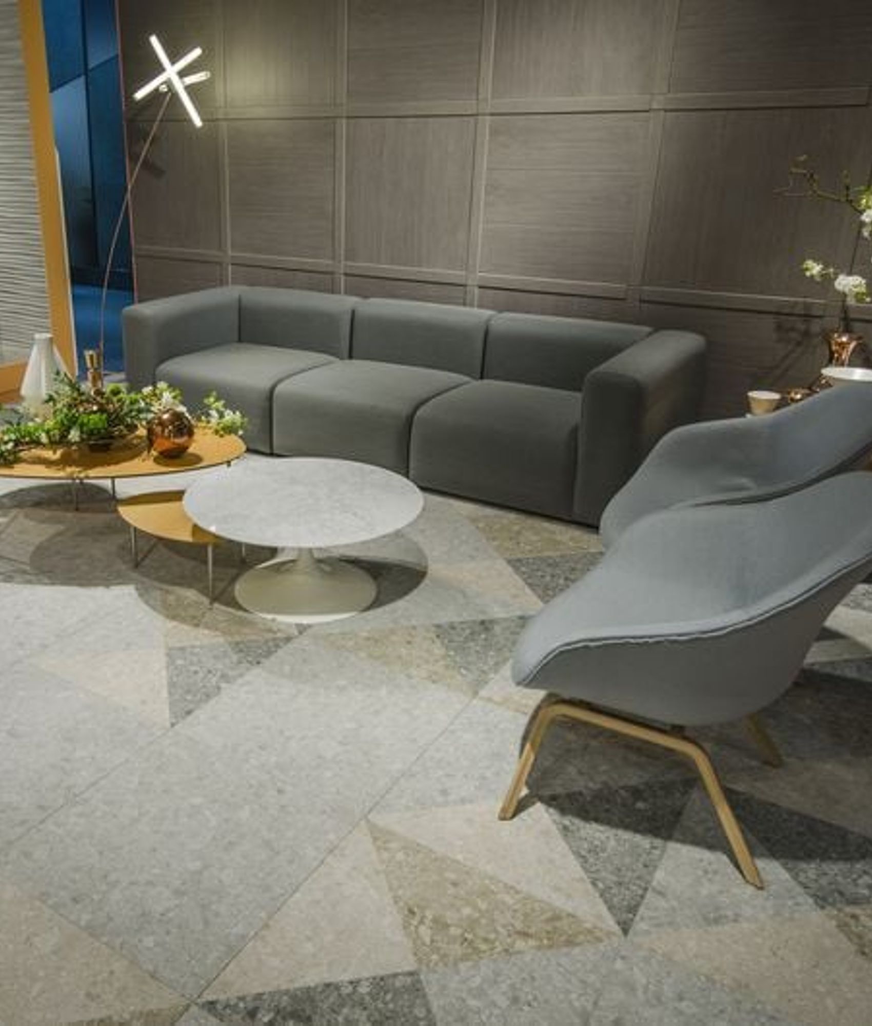 Carrelage imitation ciment 60x60 cm ORIYAS Natural anti-dérapant R09 - 1.08m²