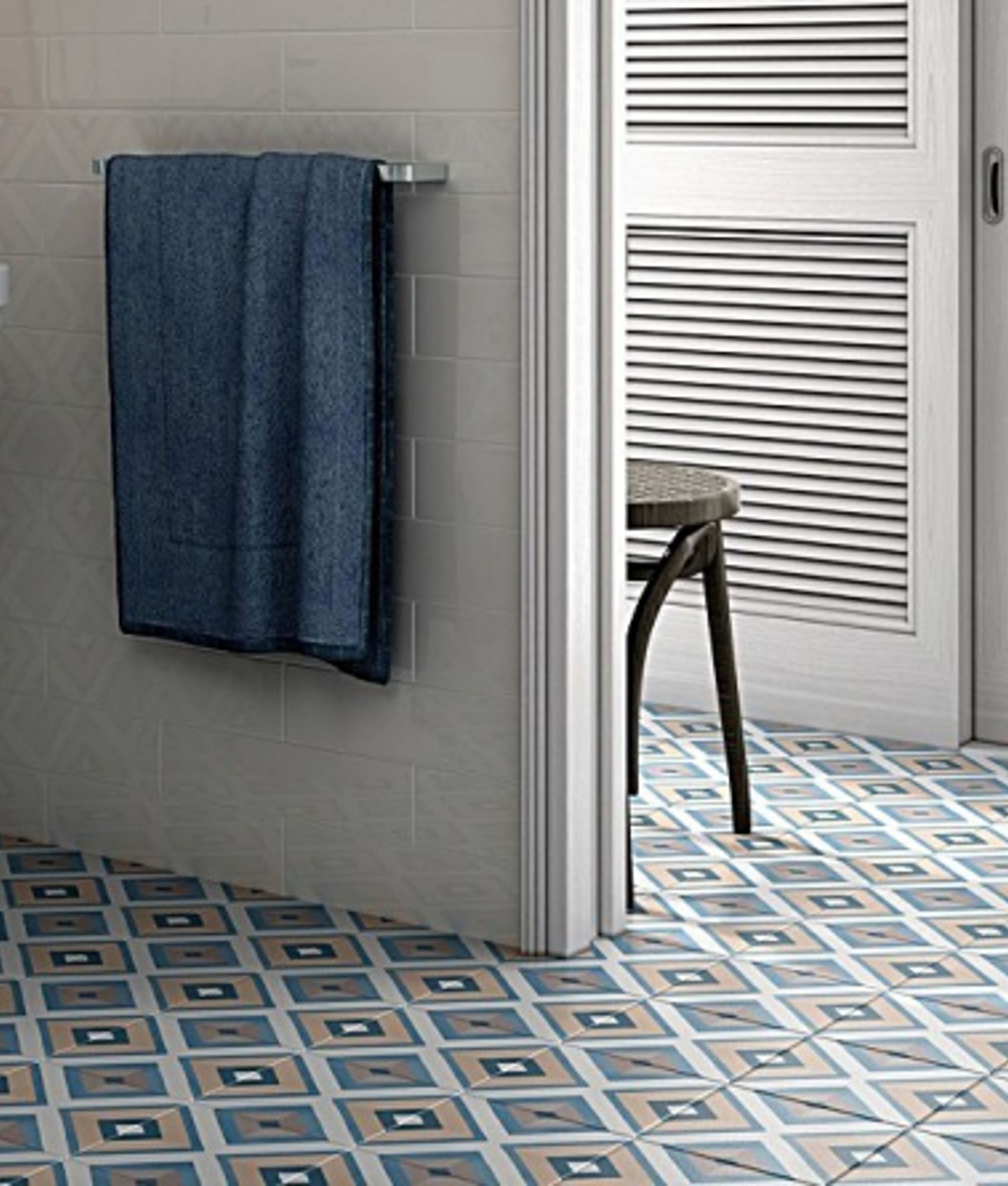 Carreaux de ciment imitation Carrelage imitation ciment 20x20 cm CAPRICE DECO SQUARE COLOURS - 1m² - As de Carreaux