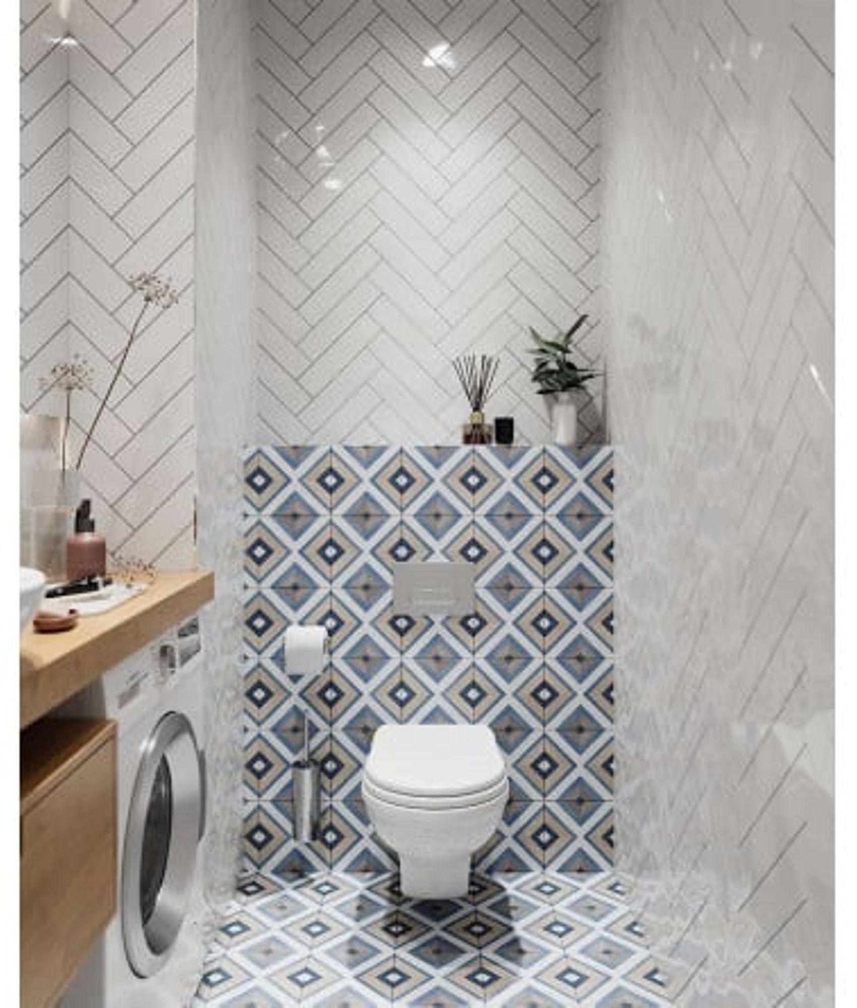 Carreaux de ciment imitation Carrelage imitation ciment 20x20 cm CAPRICE DECO SQUARE COLOURS - 1m² - As de Carreaux