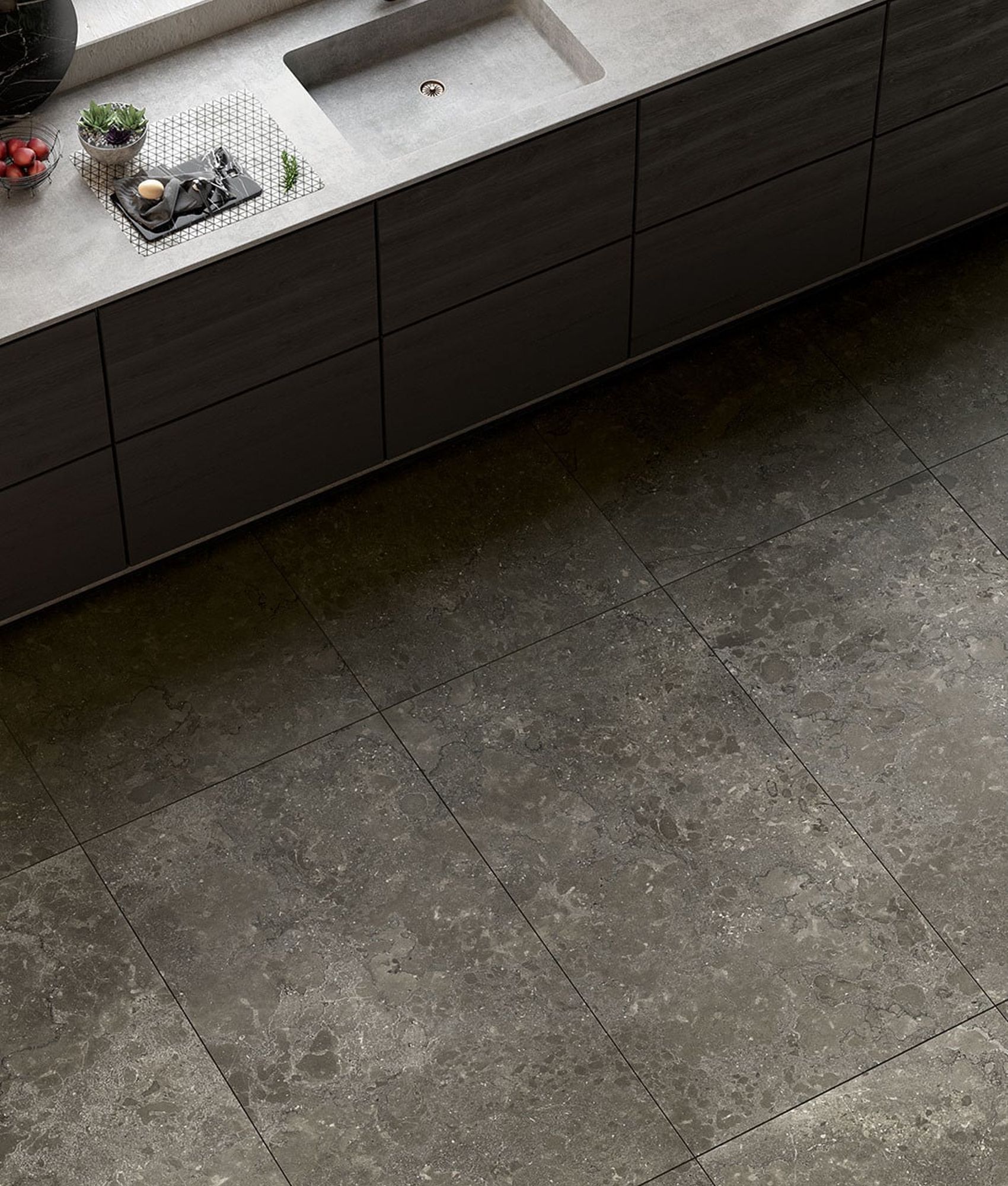 Carrelage grès cérame brillant effet pierre LAROCHE MUD 60X120 - 1,44m²