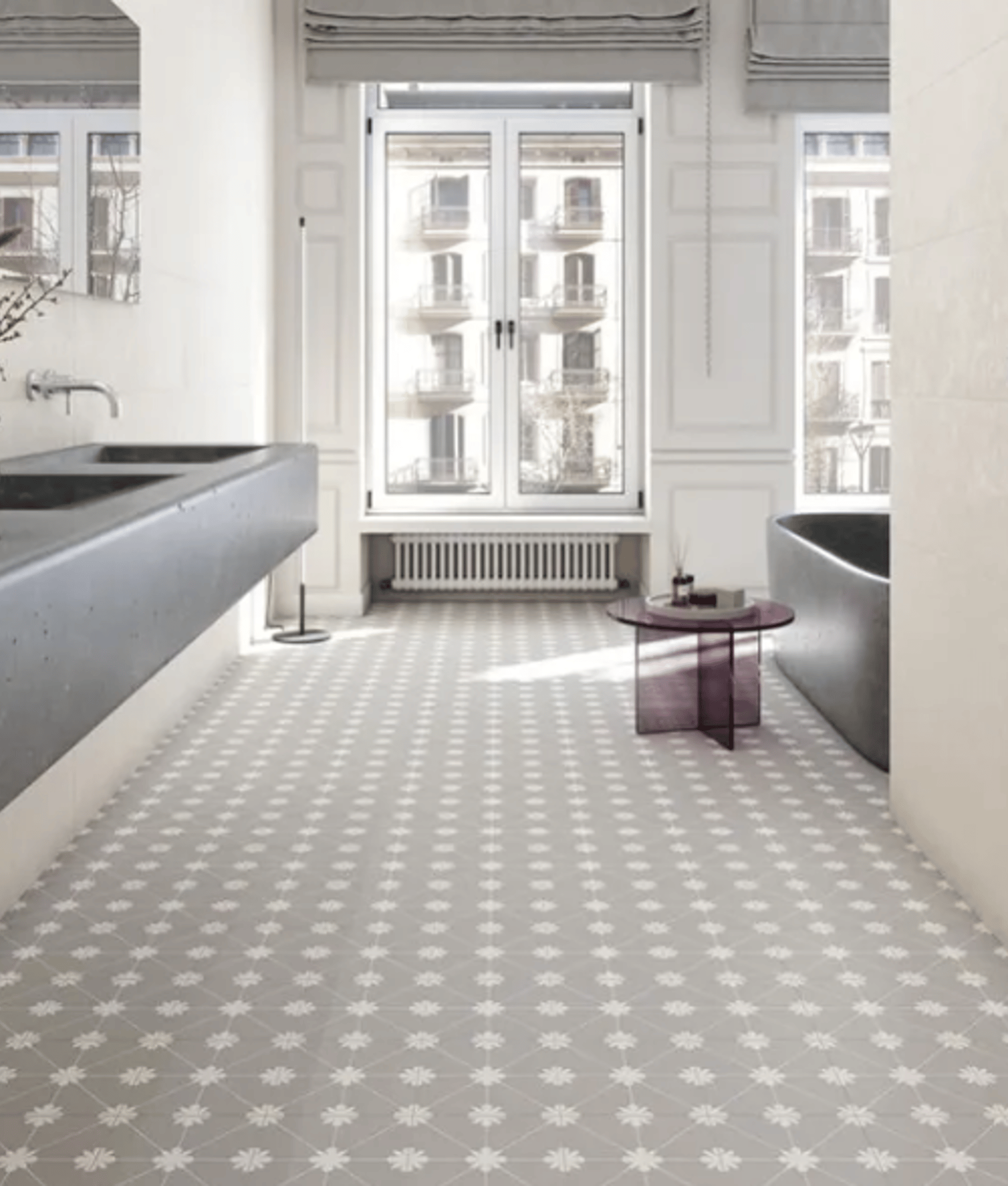 Carrelage imitation ciment  TUBAN GRIS - 20x20 - 1 m²